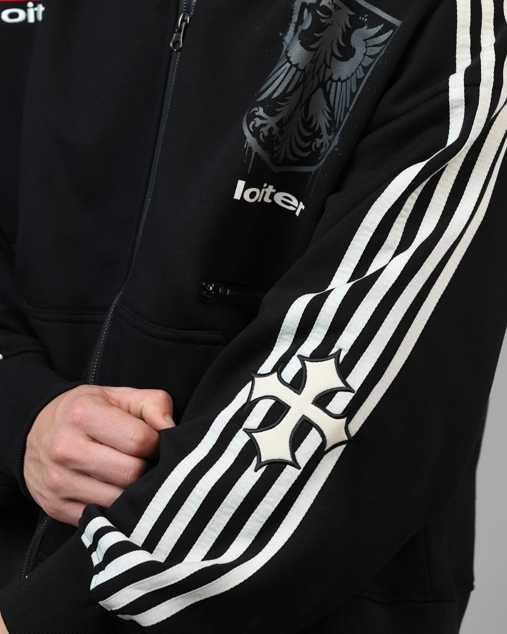 Loiter Imperial Zip Hoodie Black - Image 7