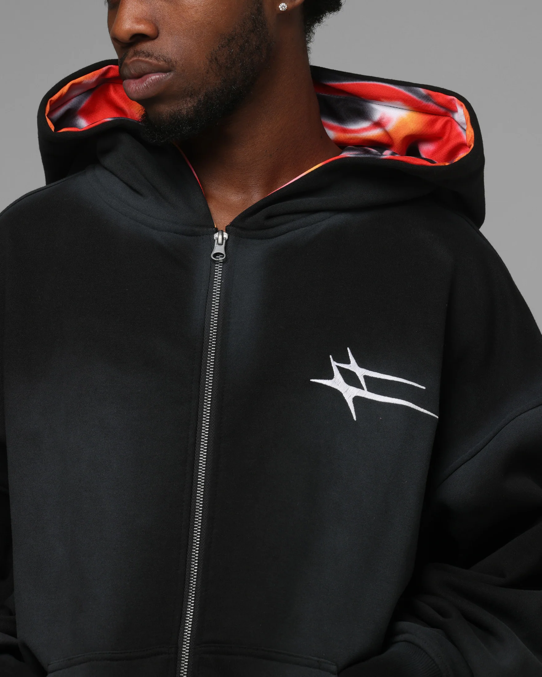 Loiter Inferno Zip Hoodie Black - Image 6