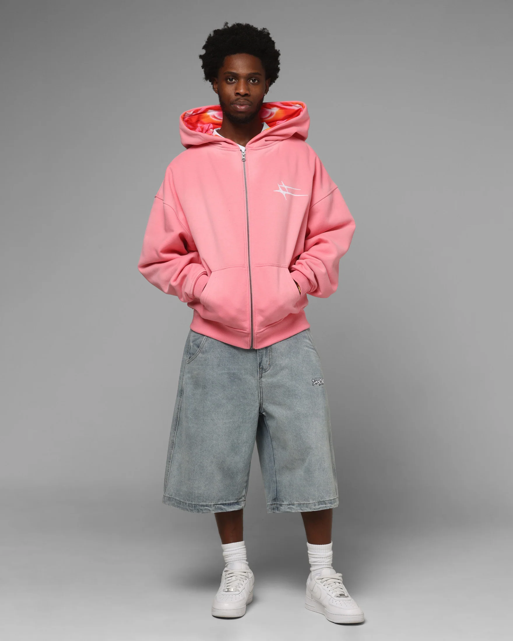 Loiter Inferno Zip Hoodie Pink - Image 2