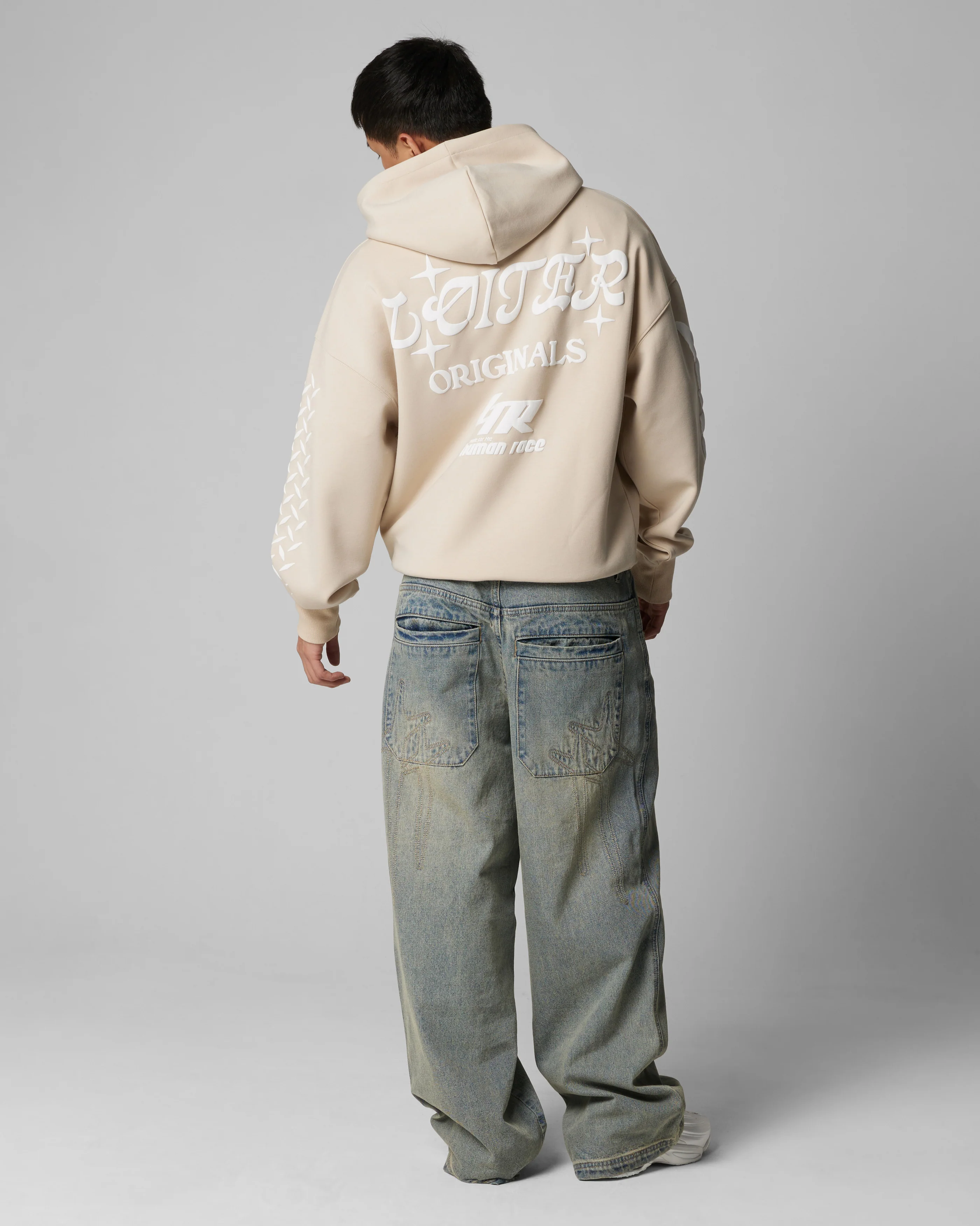 Loiter Instinct Hoodie Beige - Image 4