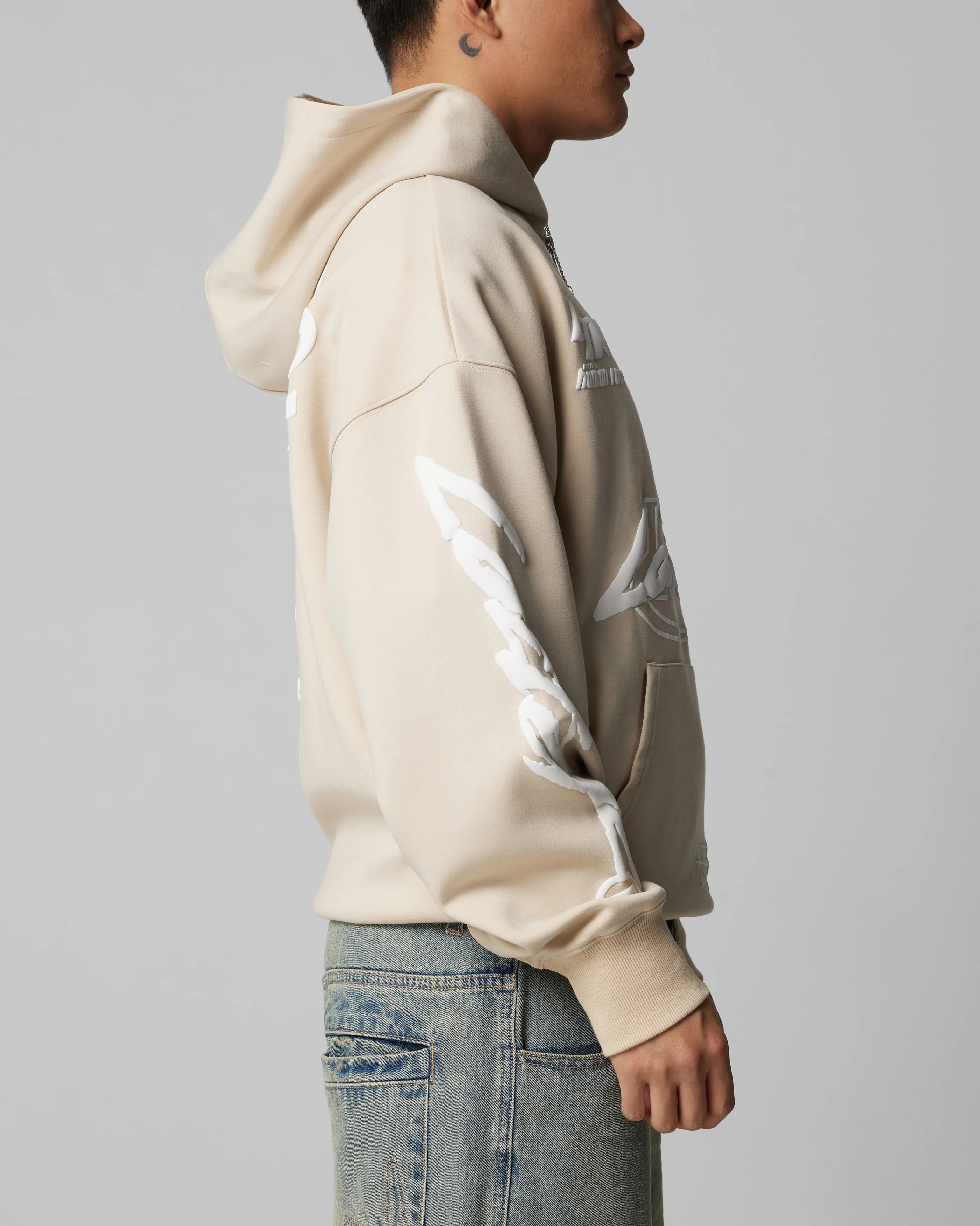 Loiter Instinct Hoodie Beige - Image 5