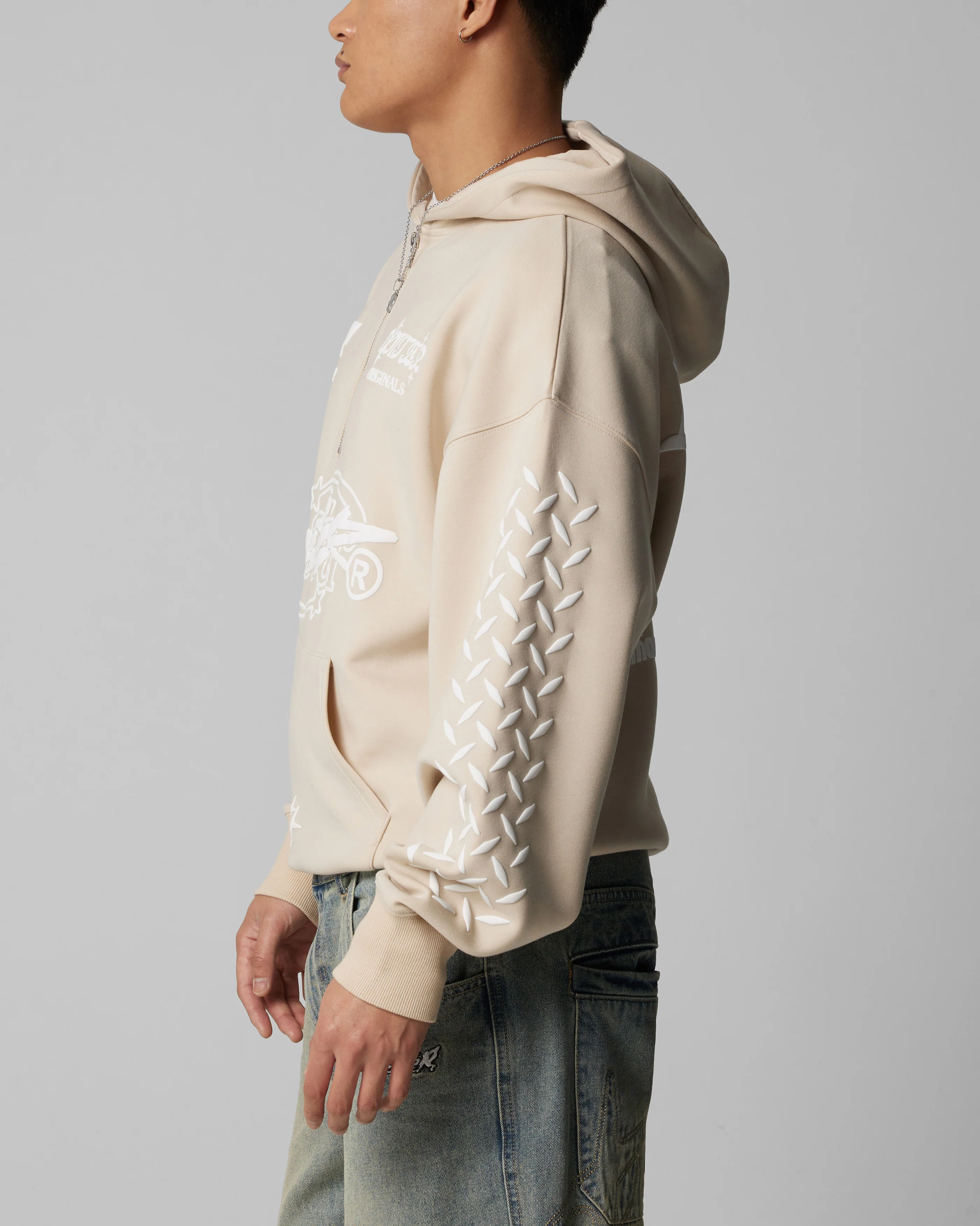 Loiter Instinct Hoodie Beige - Image 6