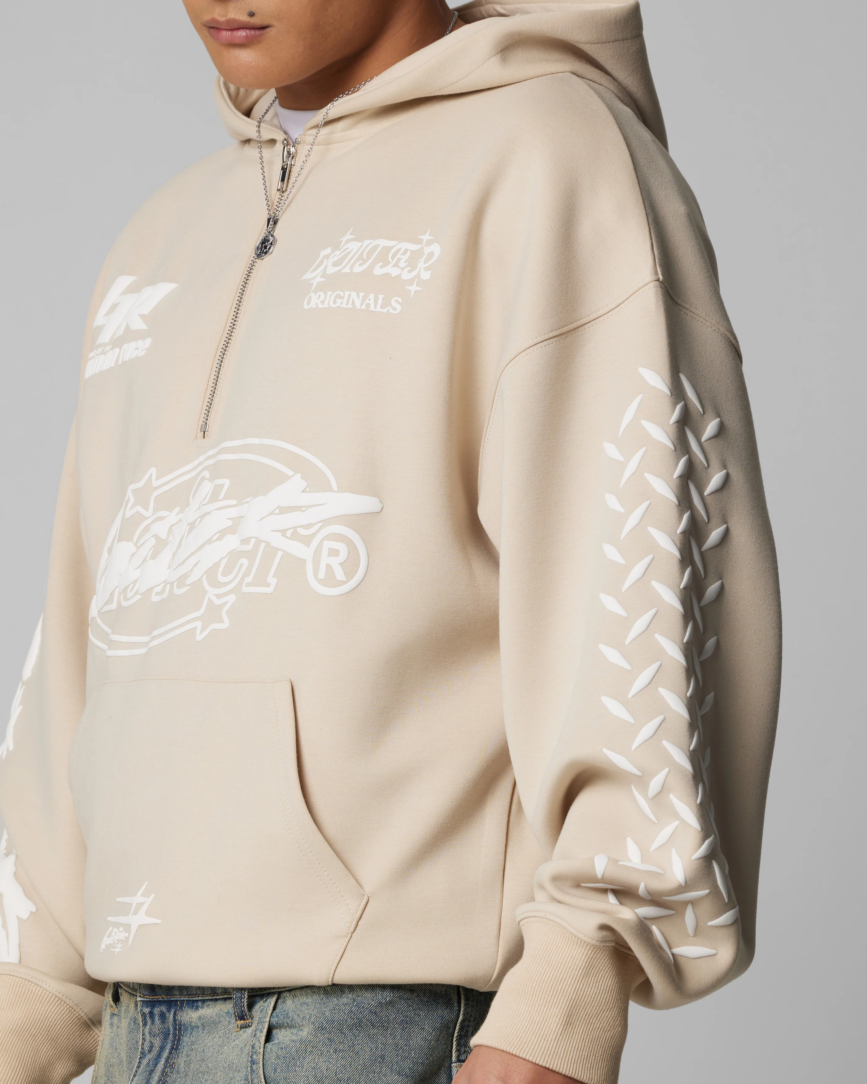 Loiter Instinct Hoodie Beige - Image 7