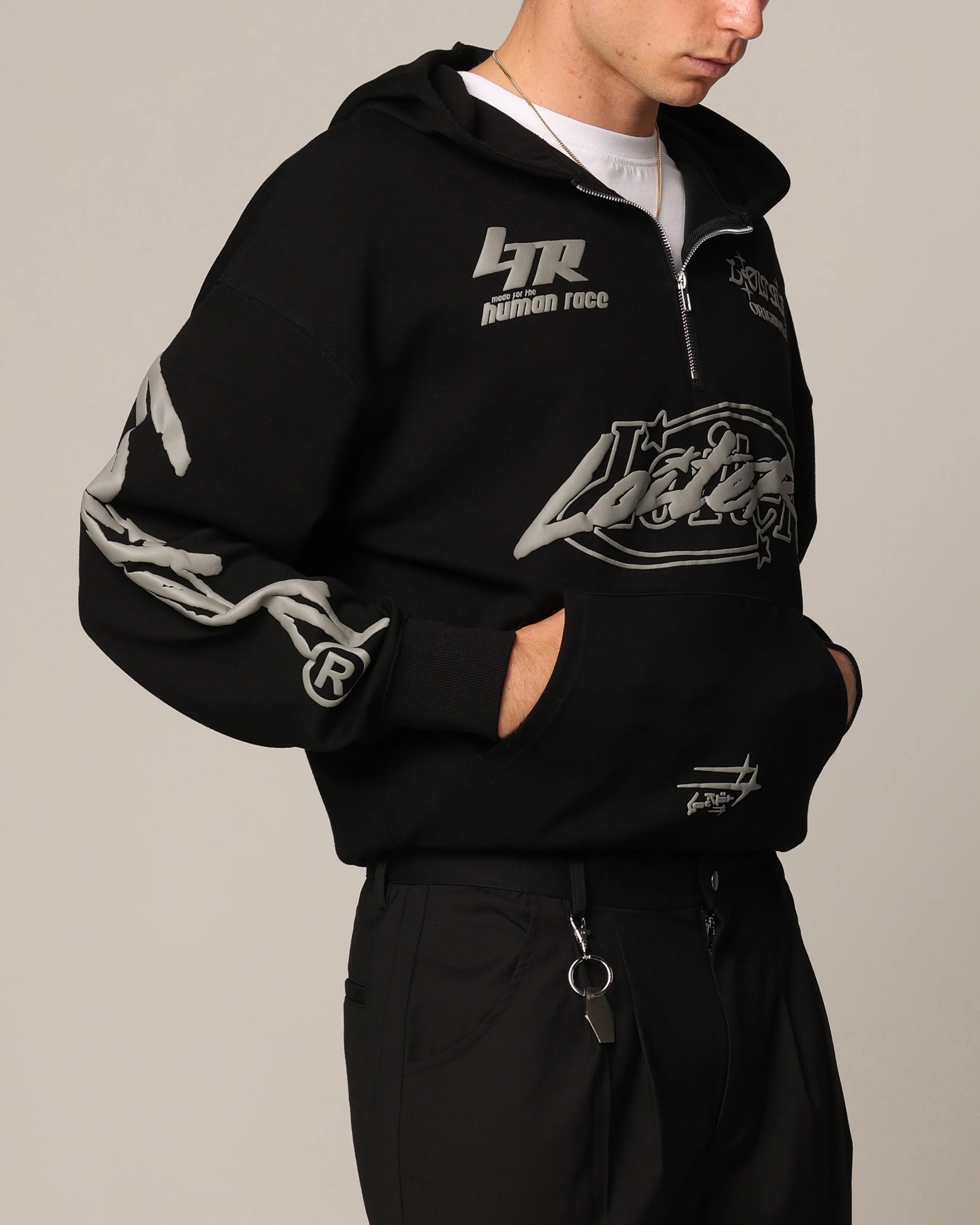 Loiter Instinct Hoodie Black - Image 5