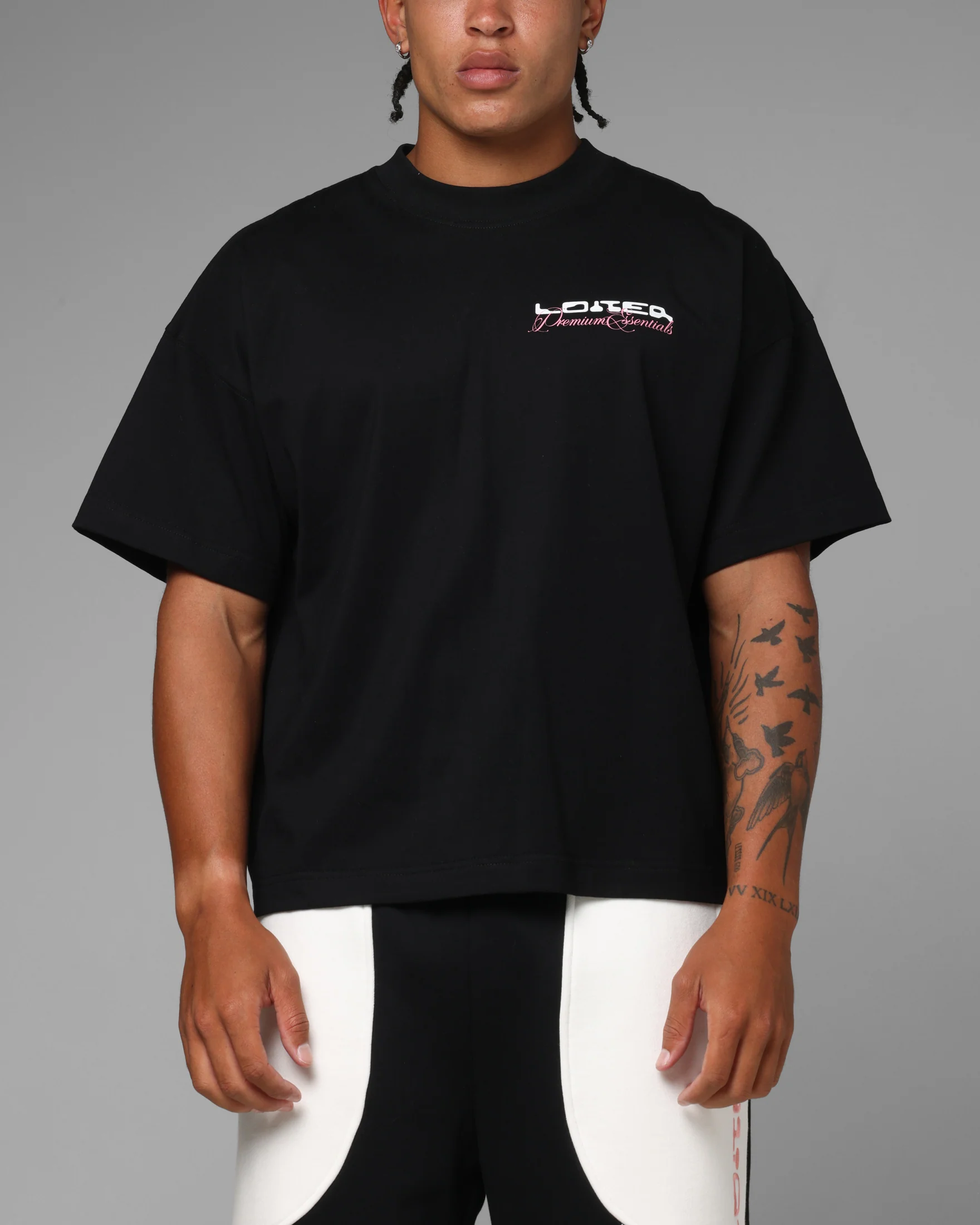 Loiter Jet Stream Chenille T-Shirt Black - Image 2