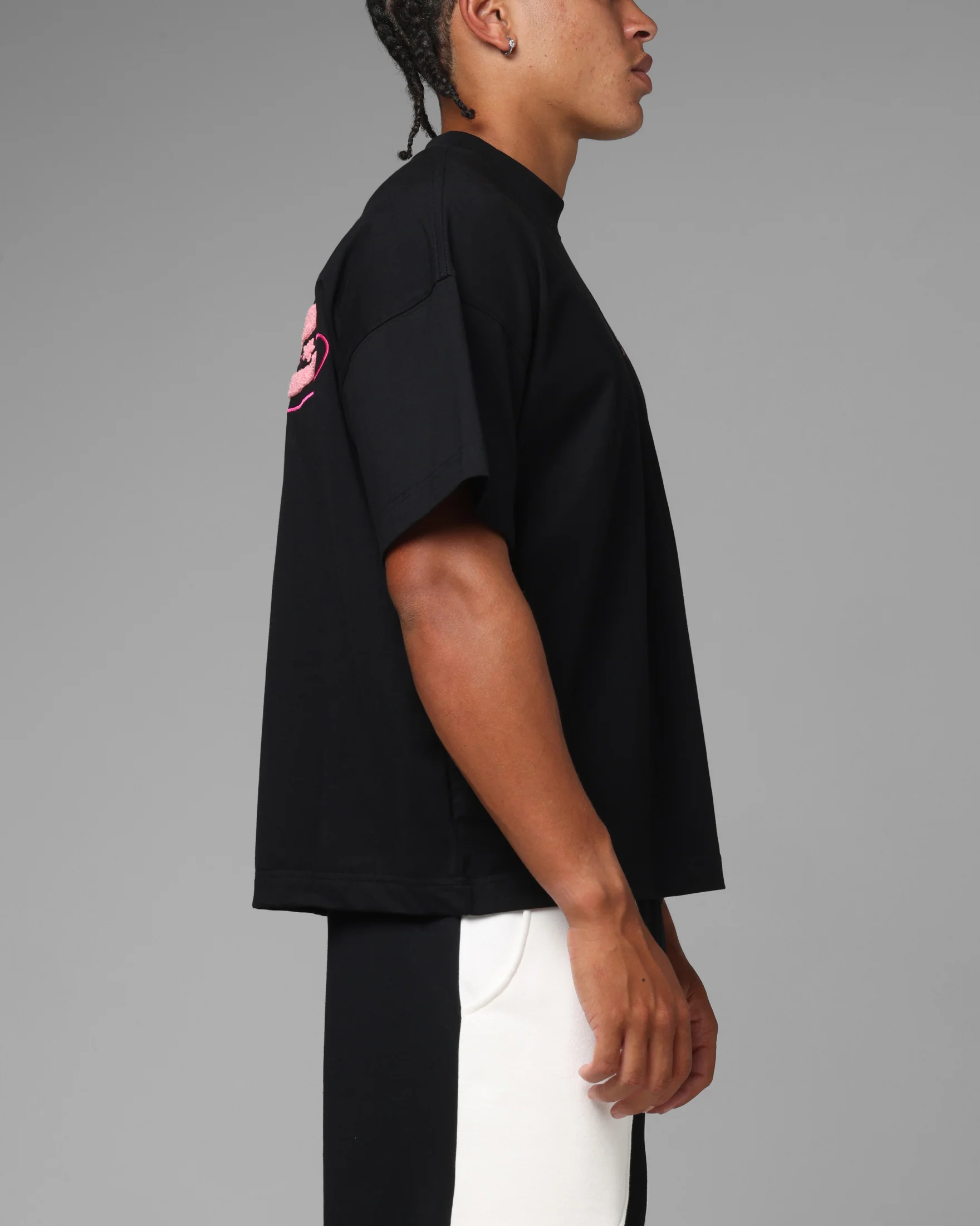Loiter Jet Stream Chenille T-Shirt Black - Image 5