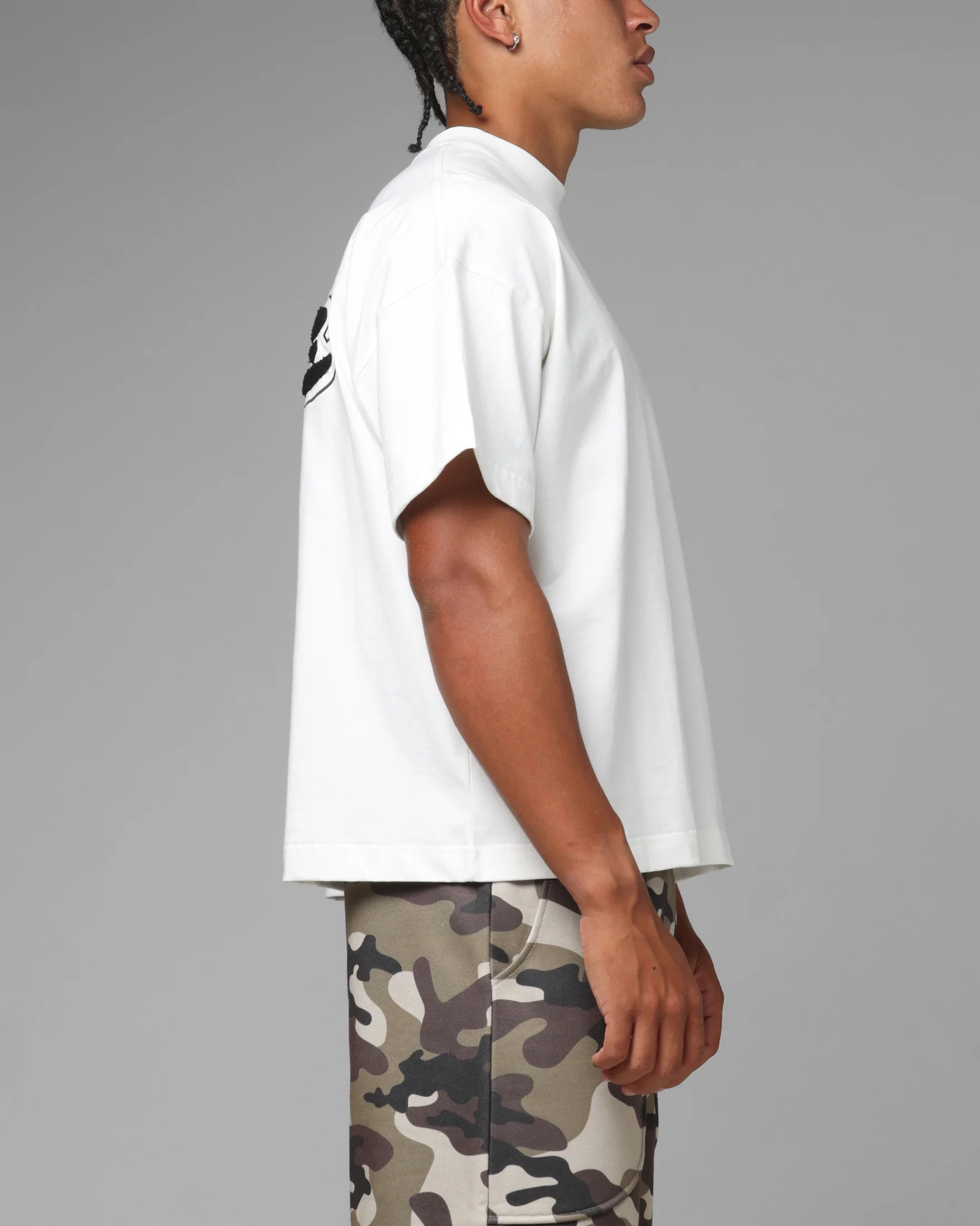 Loiter Jet Stream Chenille T-Shirt Off White - Image 5