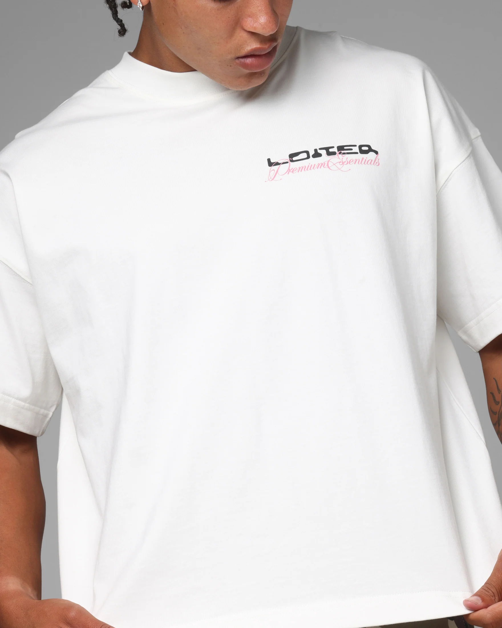Loiter Jet Stream Chenille T-Shirt Off White - Image 7