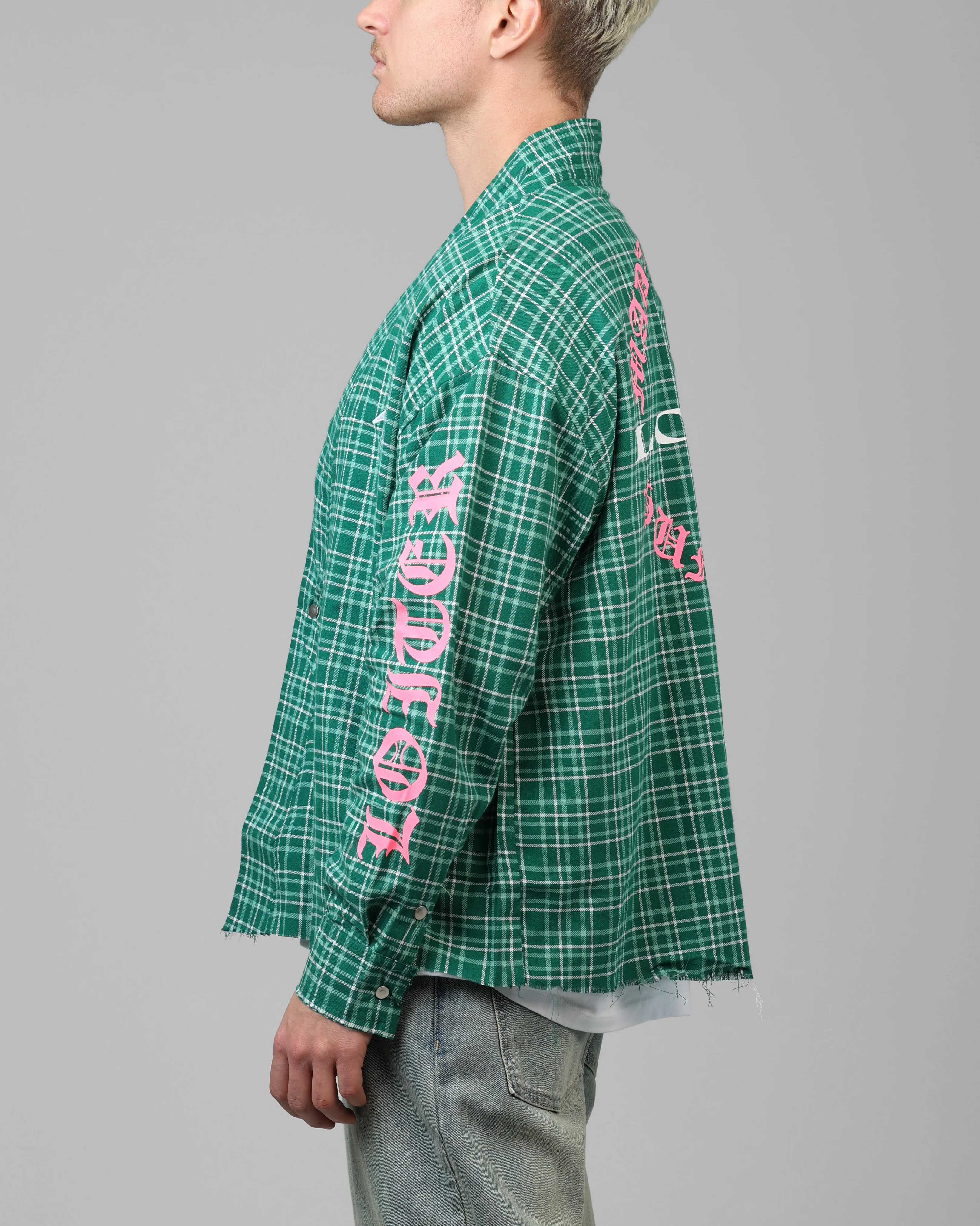 Loiter Kimono Flannel Green - Image 5