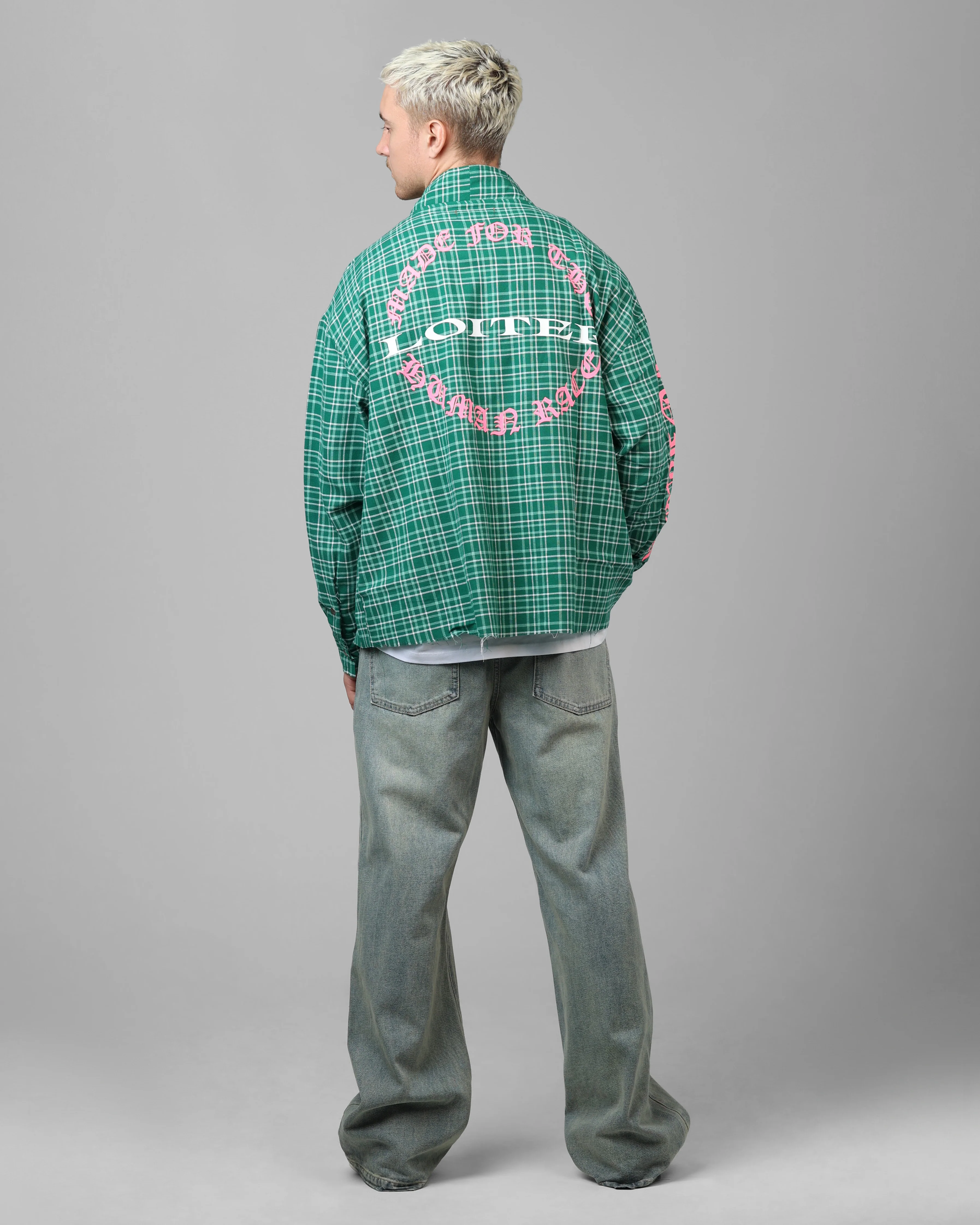 Loiter Kimono Flannel Green - Image 6