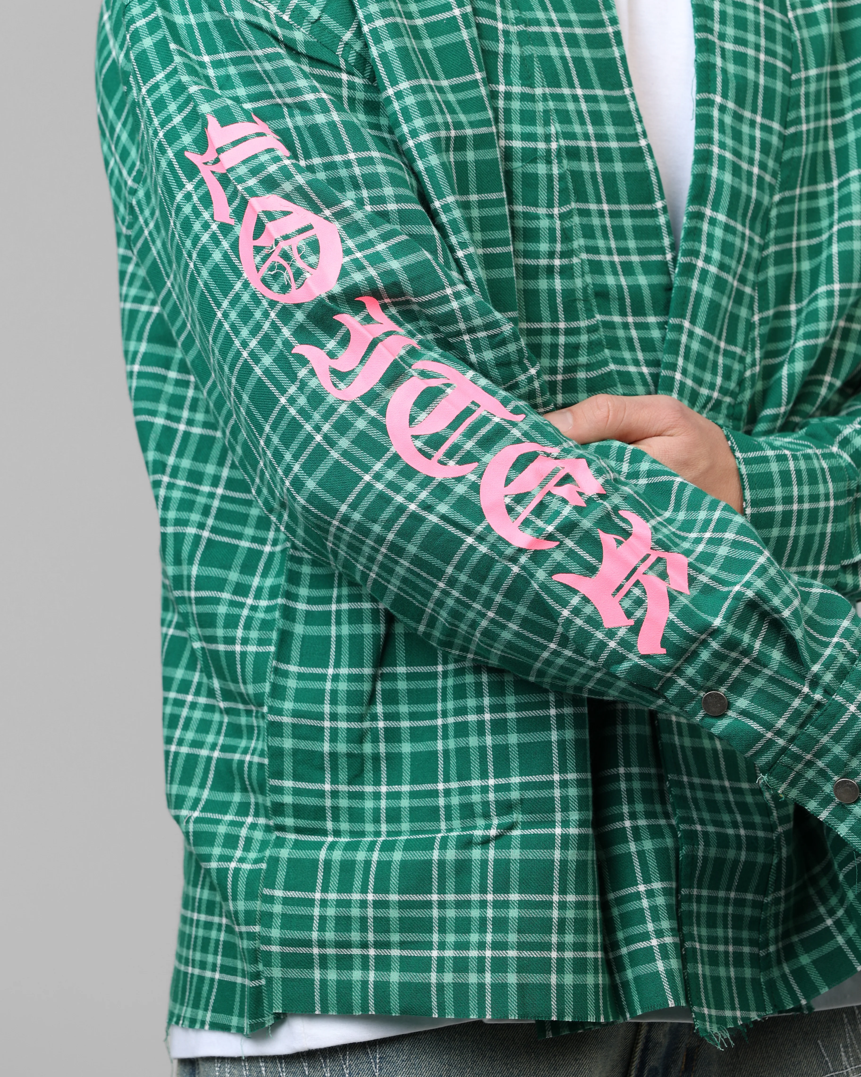 Loiter Kimono Flannel Green - Image 7