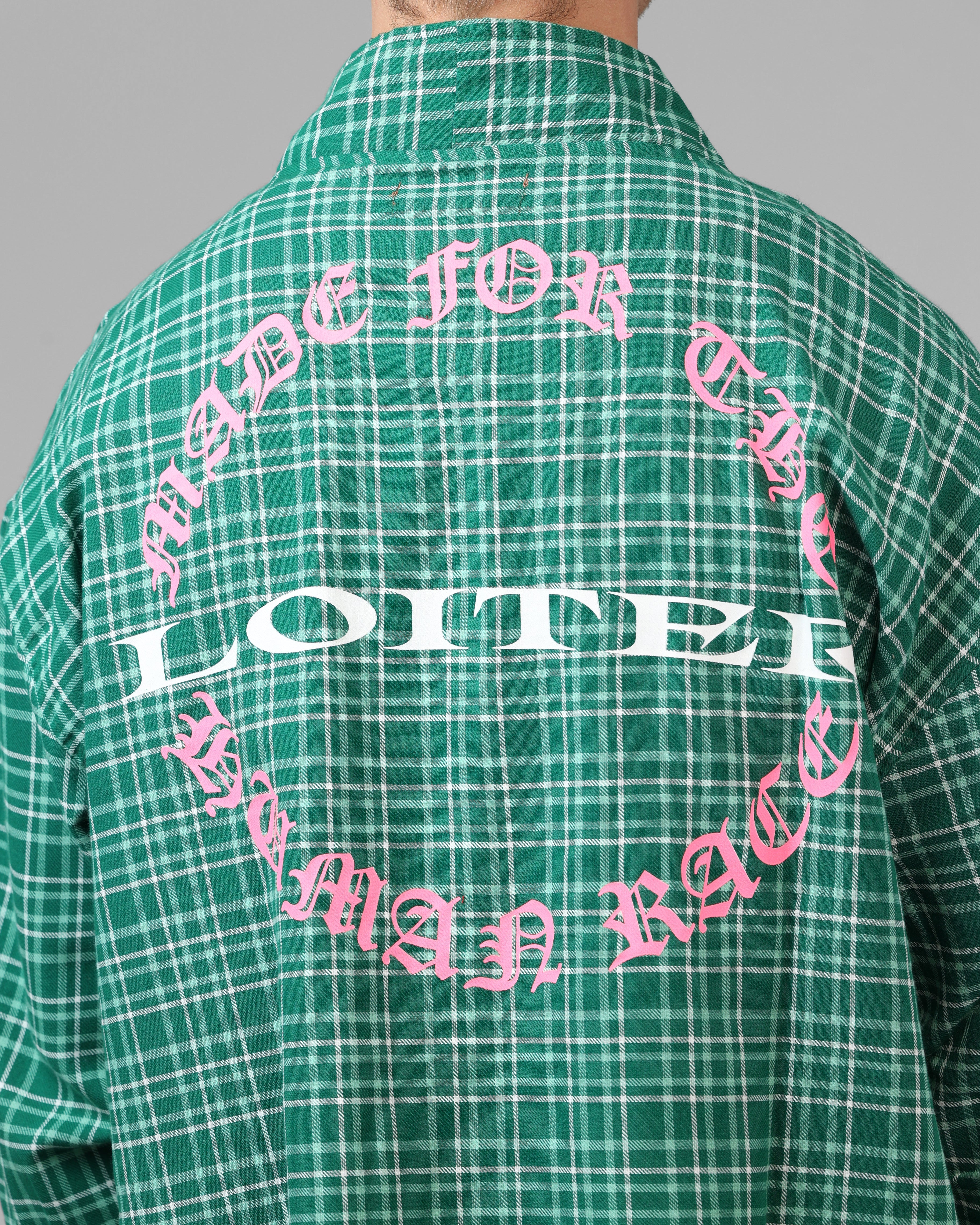 Loiter Kimono Flannel Green - Image 8