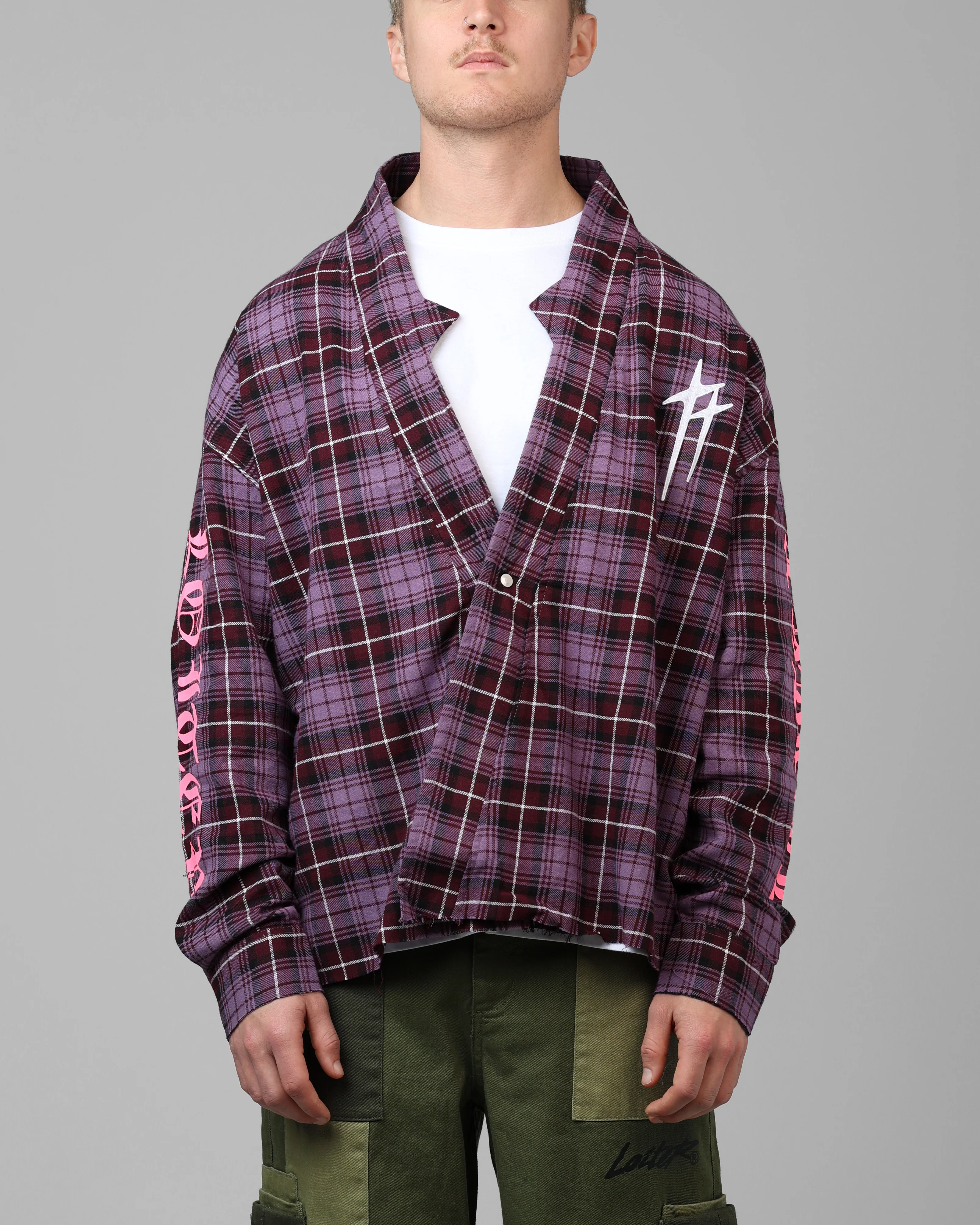 Loiter Kimono Flannel Purple - Image 2