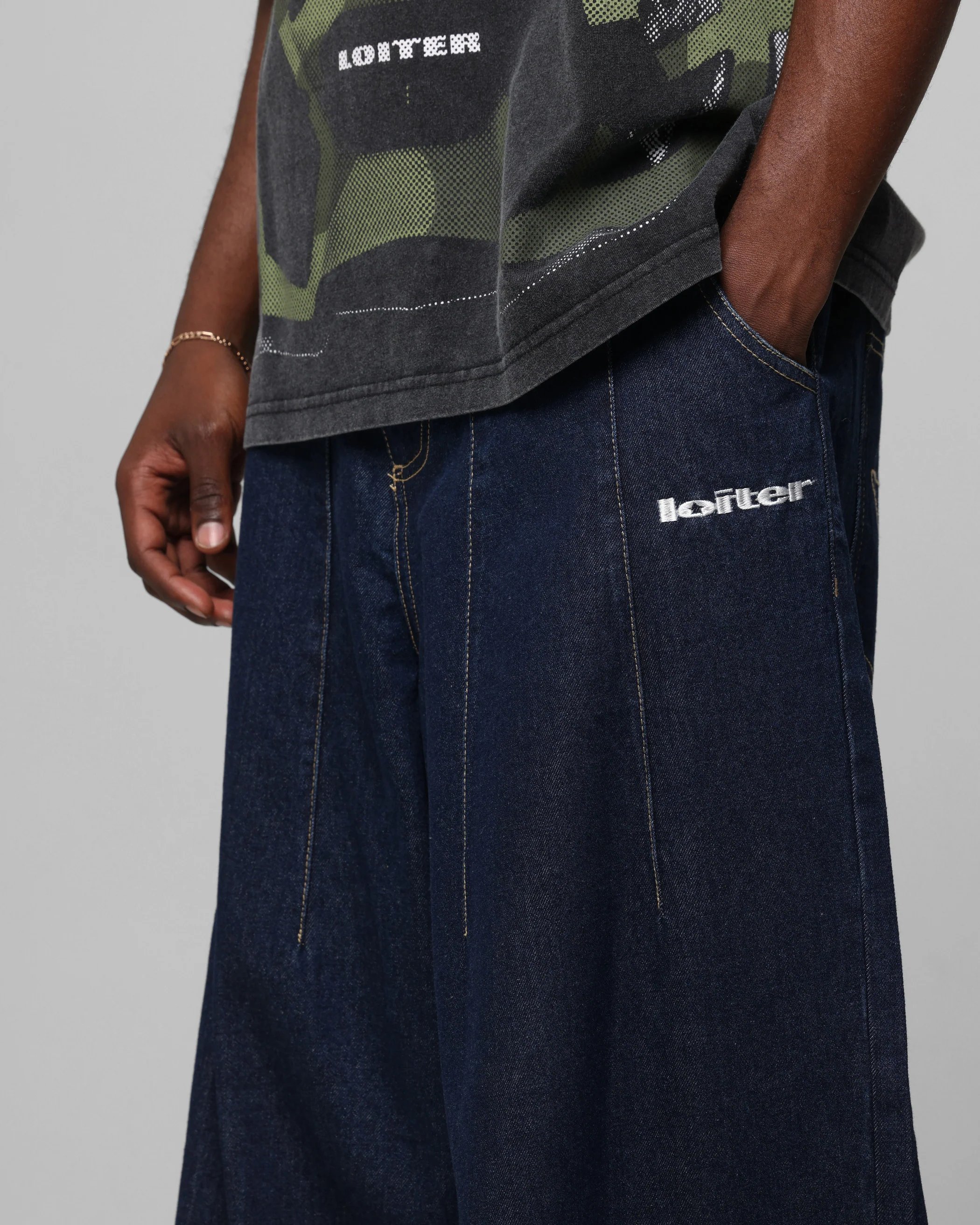 Loiter Kyoto Denim Jeans Raw Indigo - Image 3