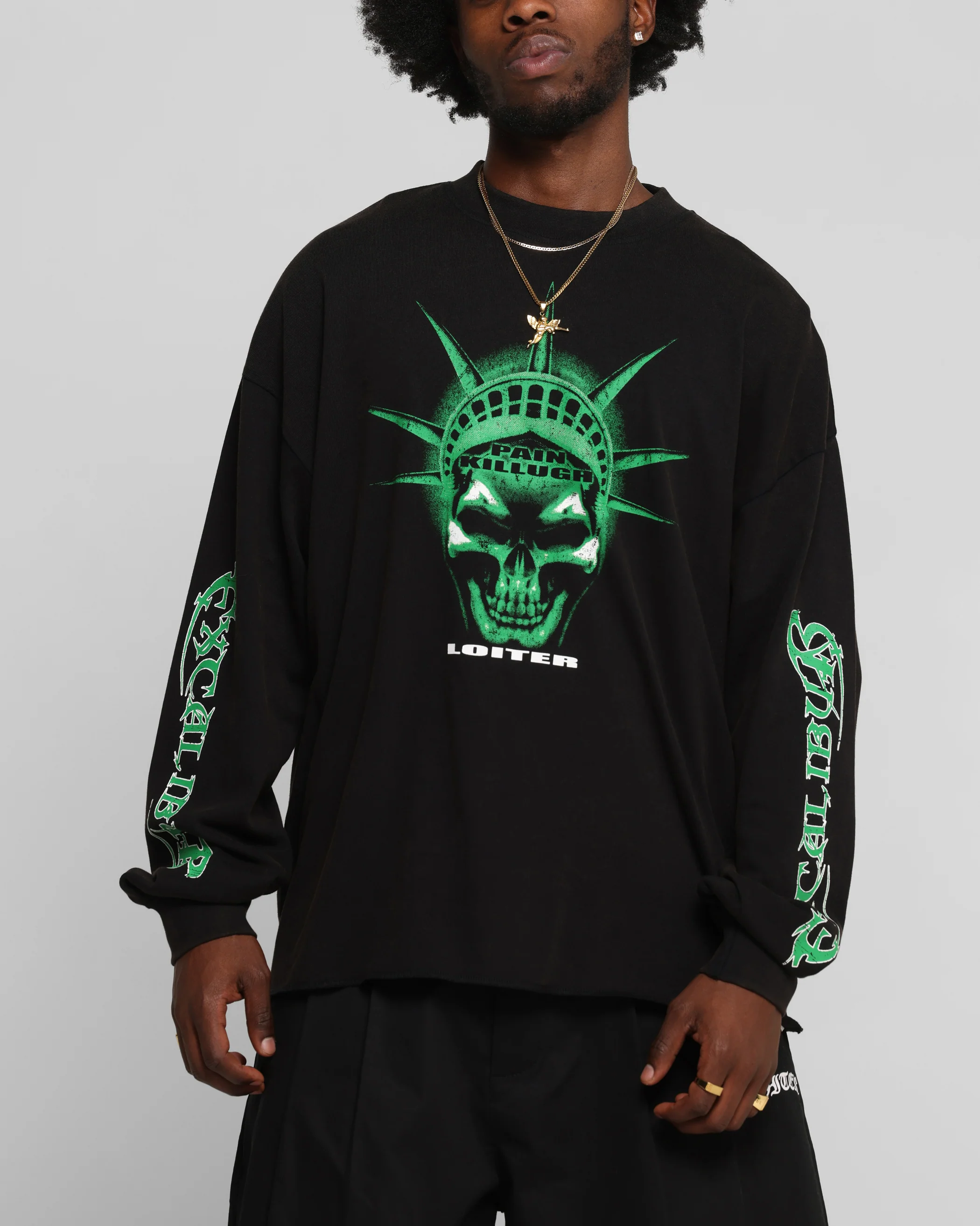 Loiter Liberty Long Sleeve T-Shirt Vintage Black - Image 7