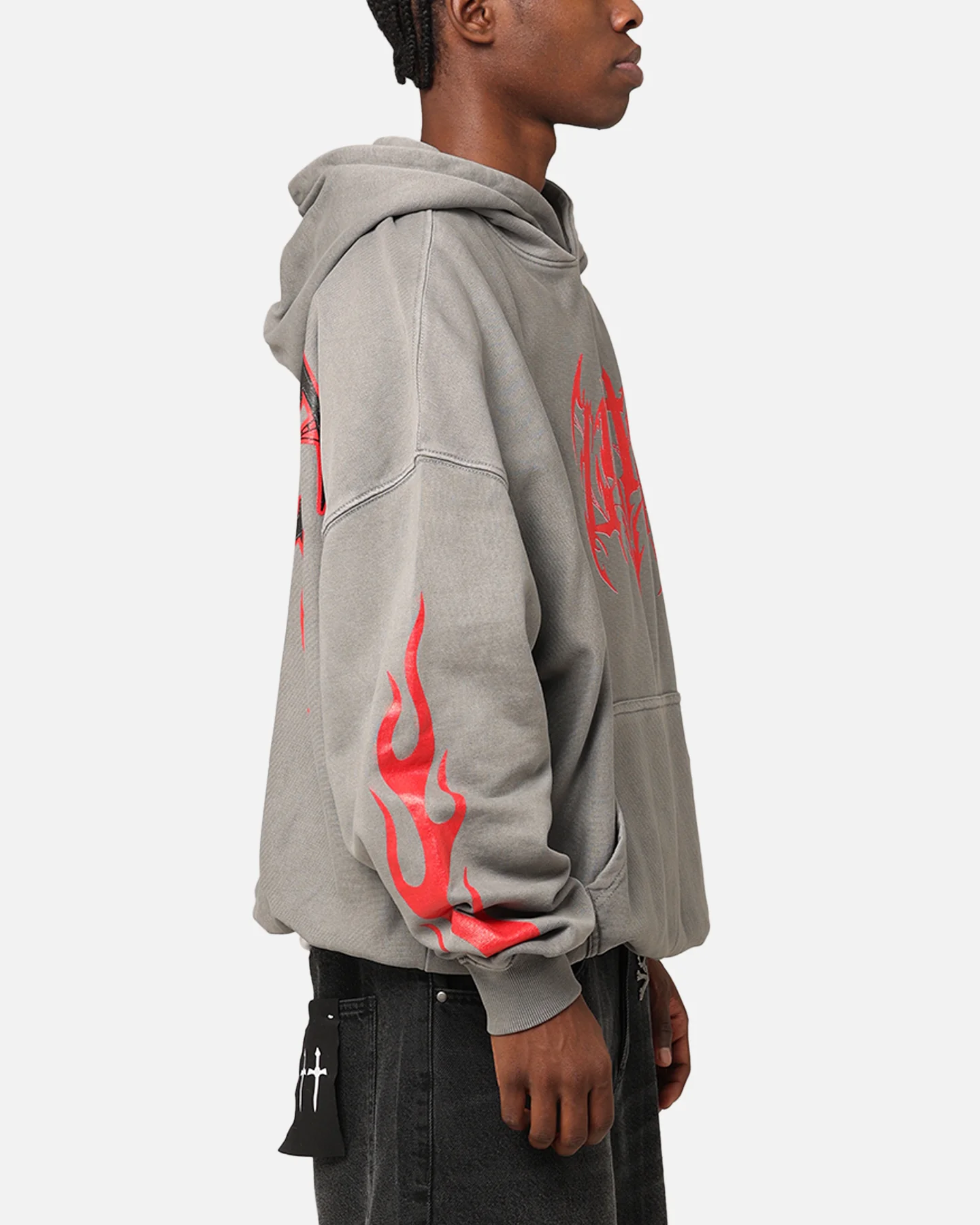 Loiter Metal Hoodie Washed Charcoal - Image 5