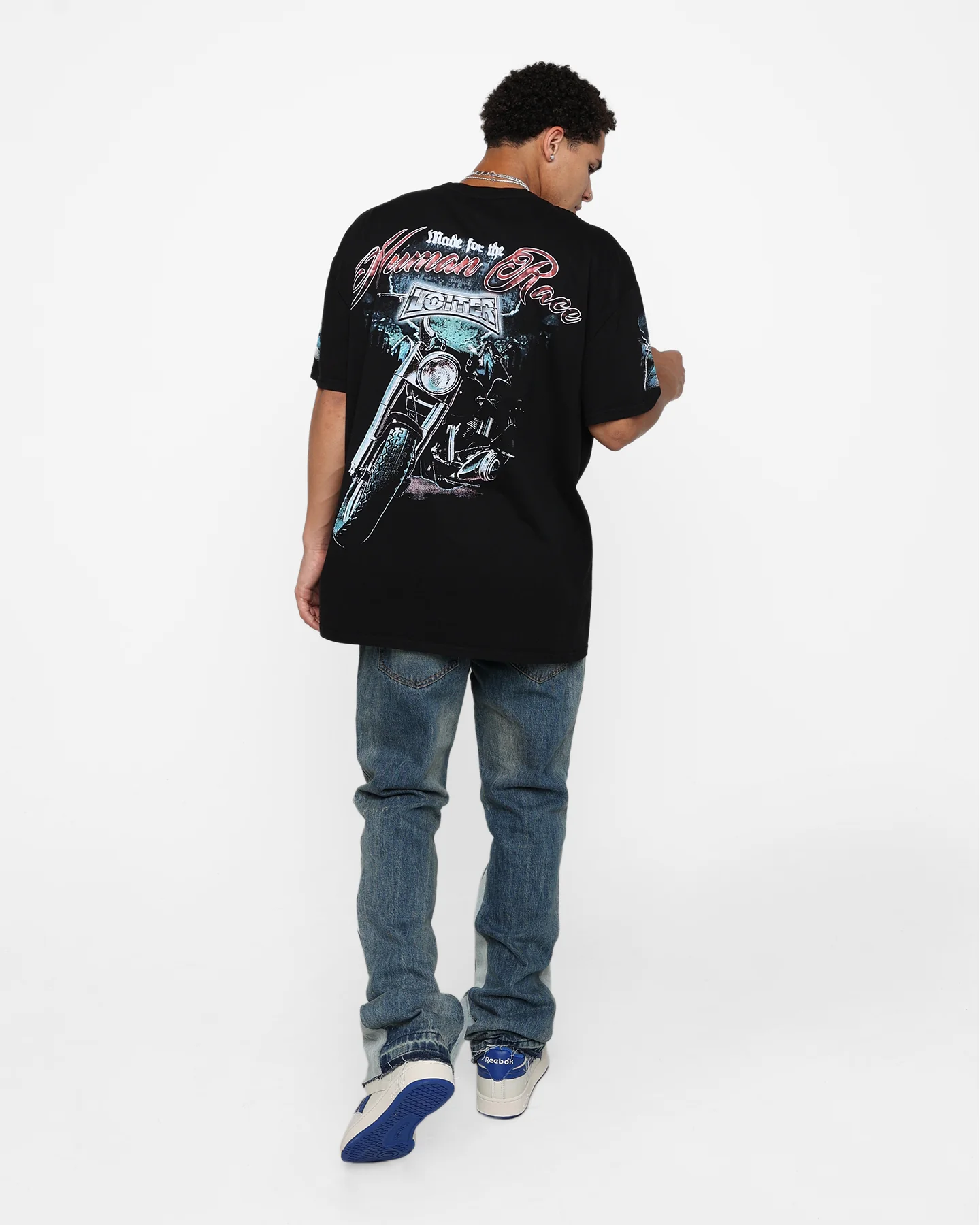 Loiter Midnight Route T-Shirt Black - Image 8