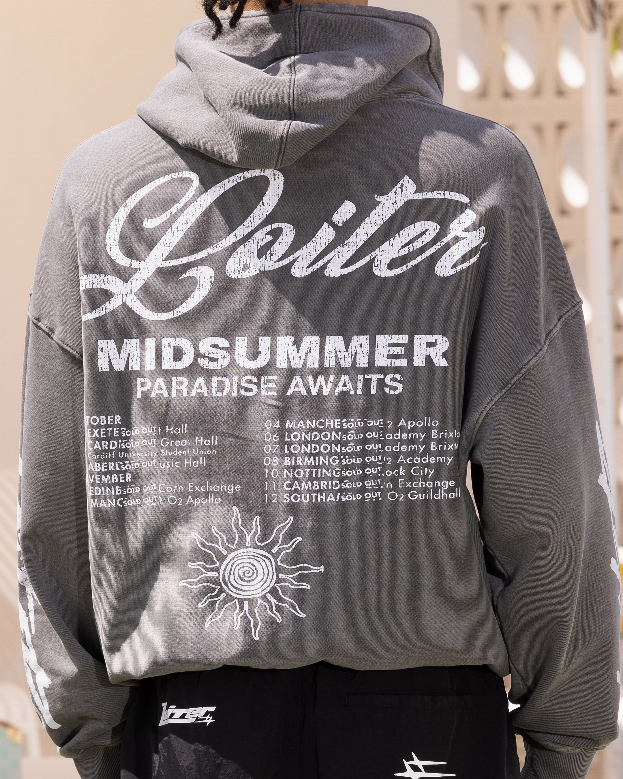 Loiter Midsummer Vintage Hoodie Charcoal - Image 5