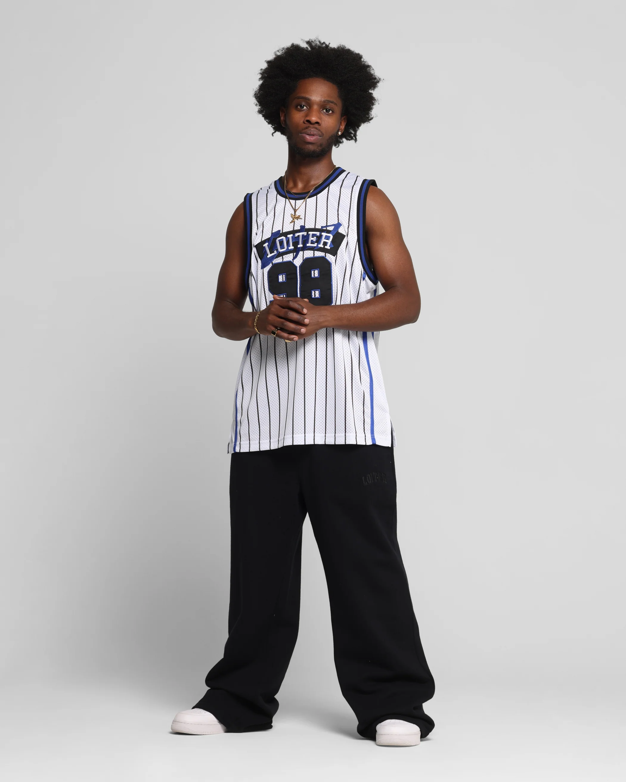 Loiter Midway Jersey White/Blue - Image 3