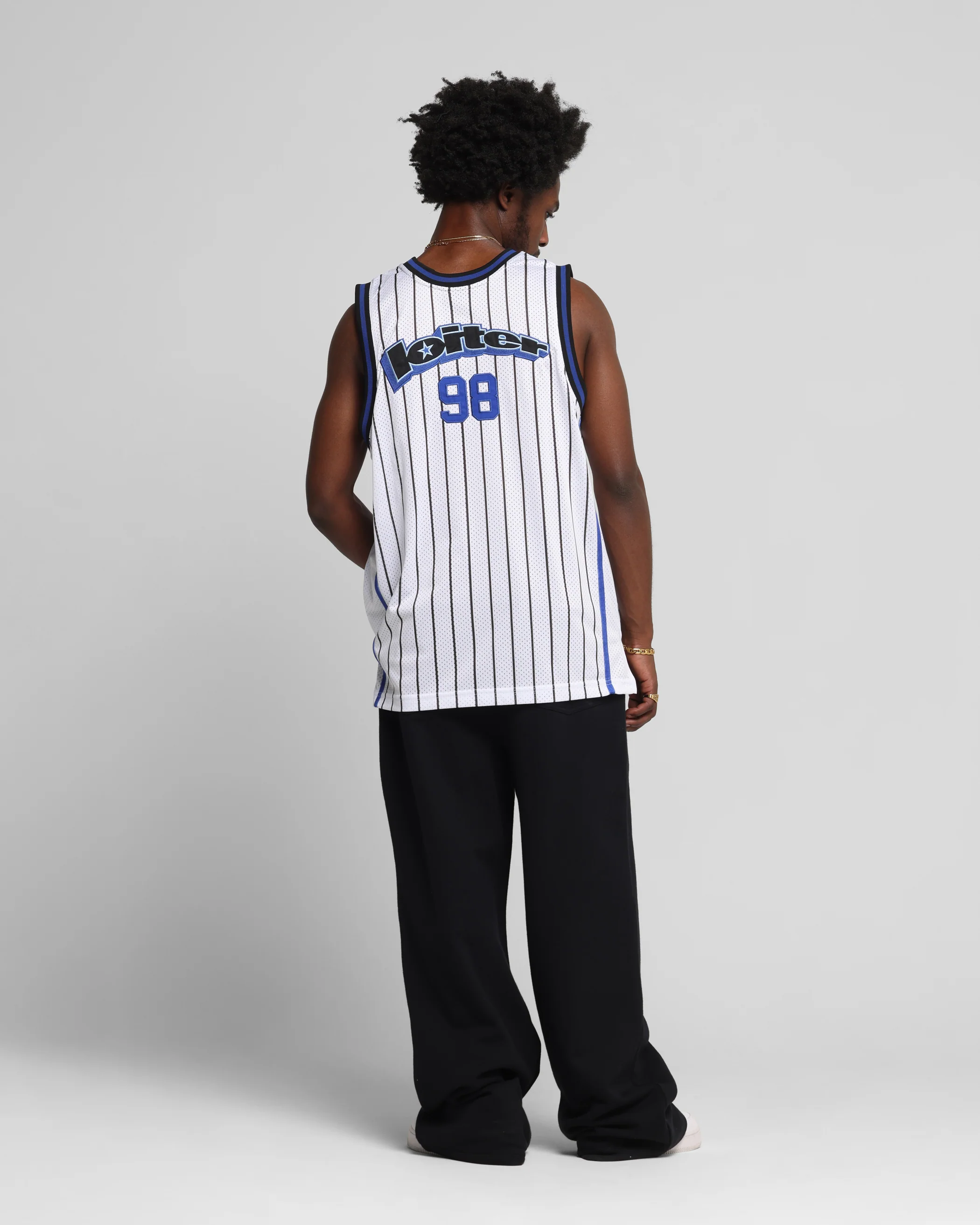 Loiter Midway Jersey White/Blue - Image 4