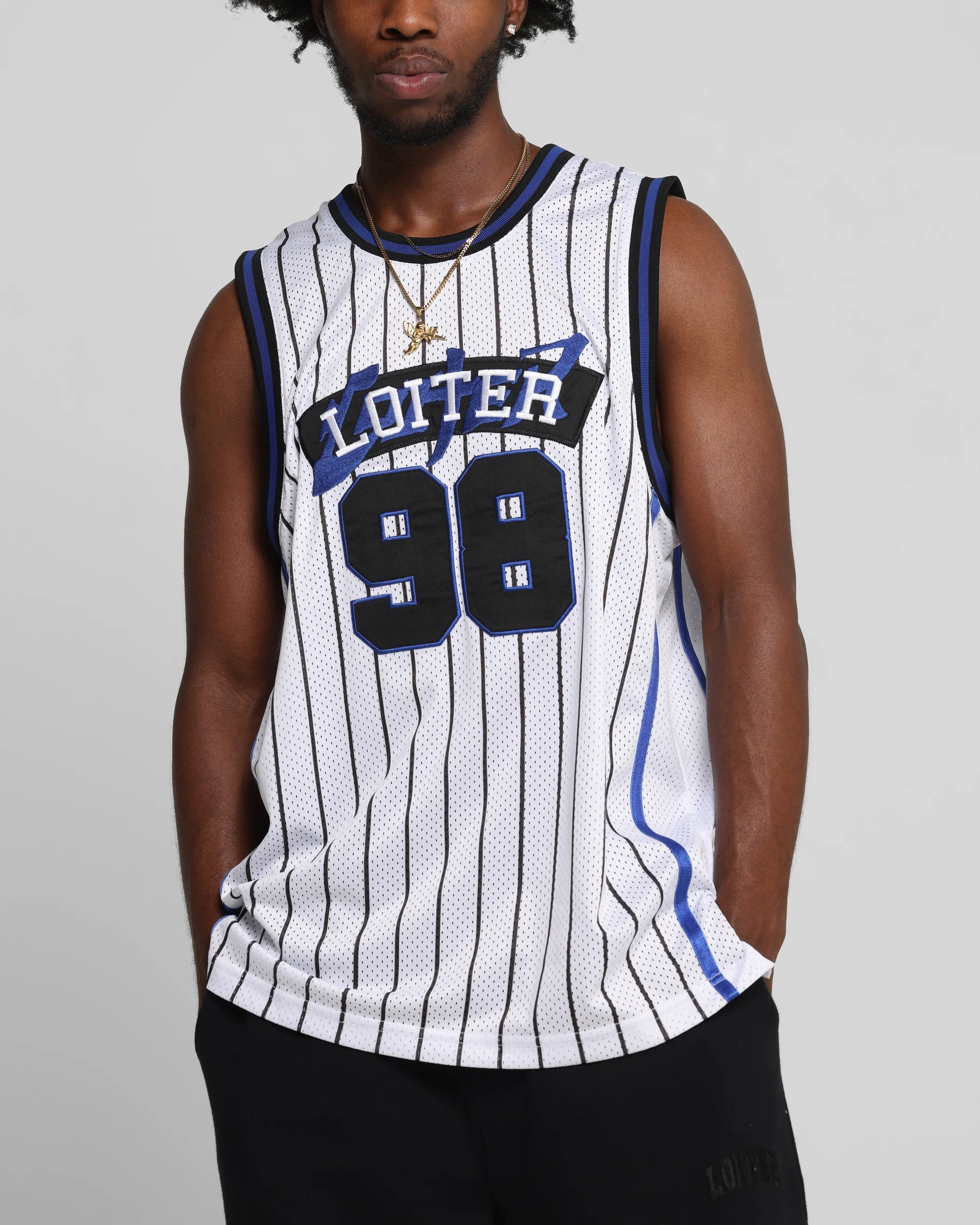 Loiter Midway Jersey White/Blue - Image 7