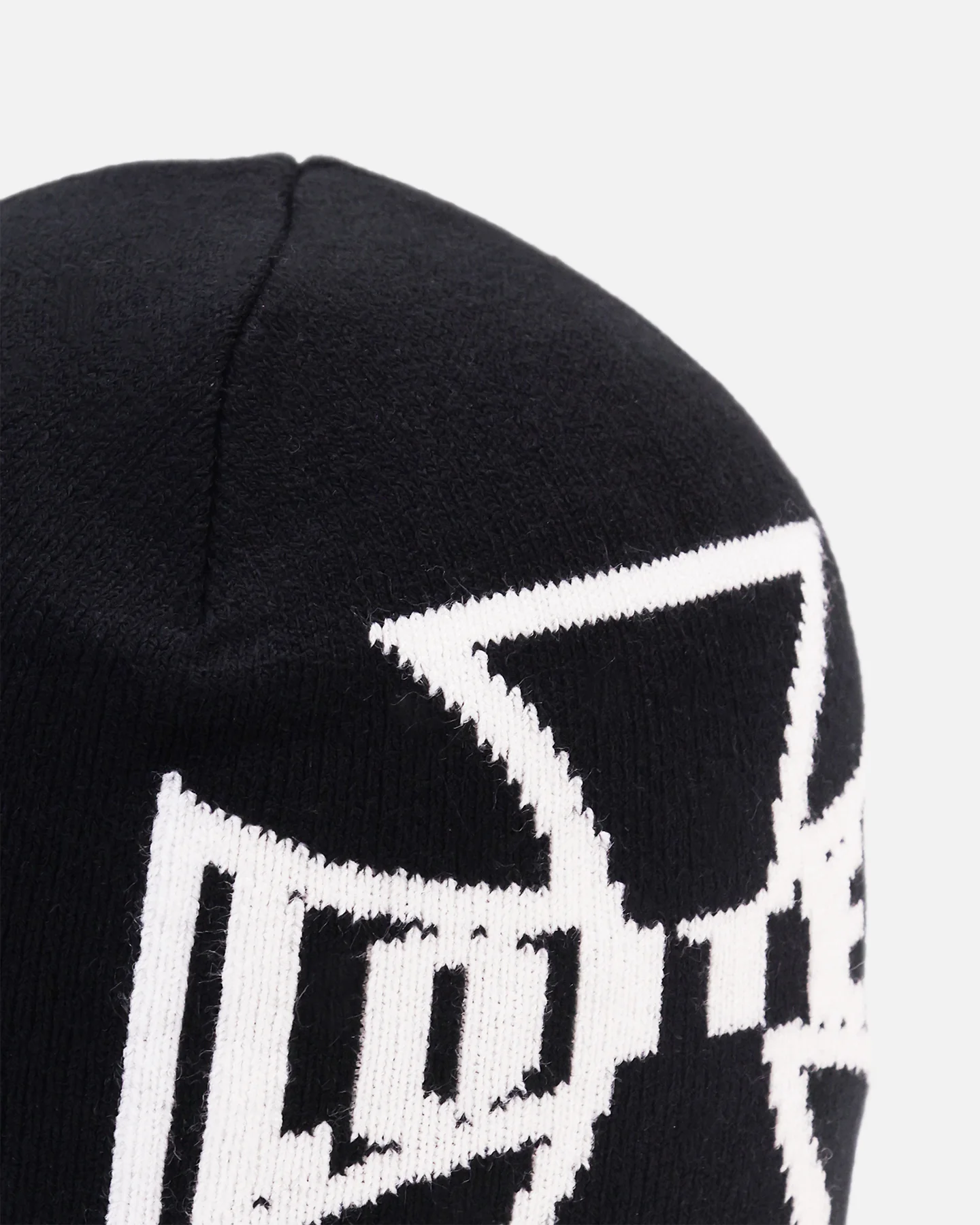 Loiter Motor Skull Knit Beanie Black - Image 5