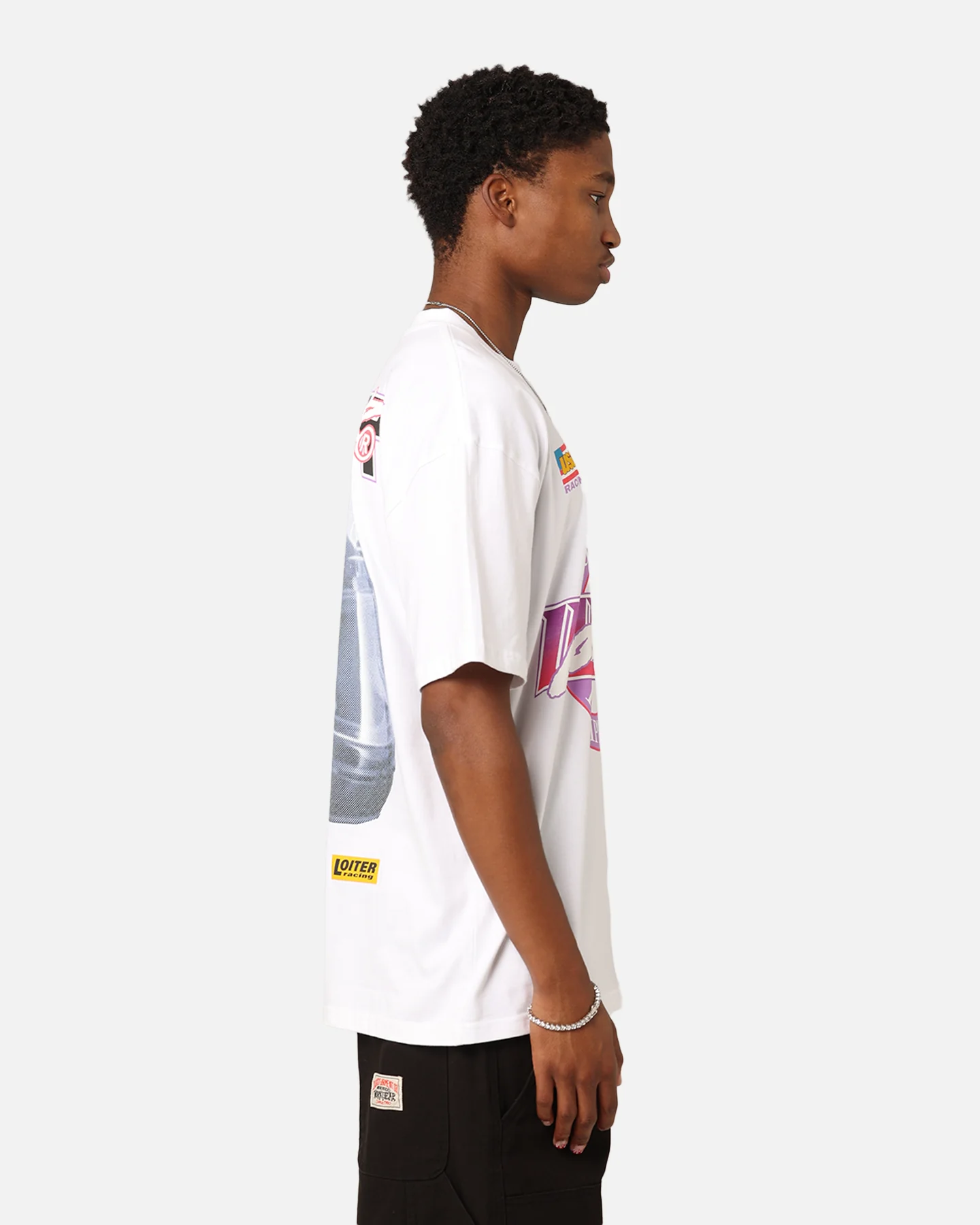 Loiter Motorsport T-Shirt White - Image 6