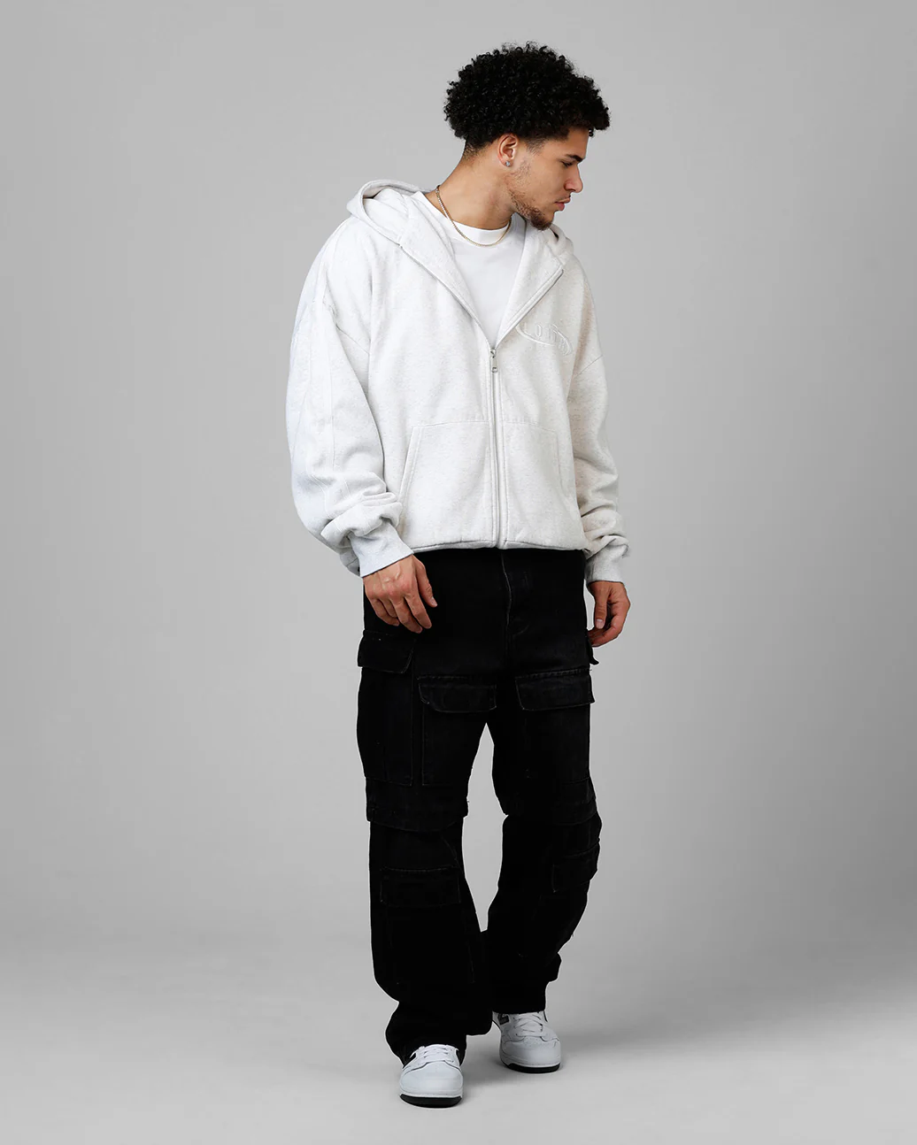 Loiter Night Vision Hoodie Grey Marle - Image 3