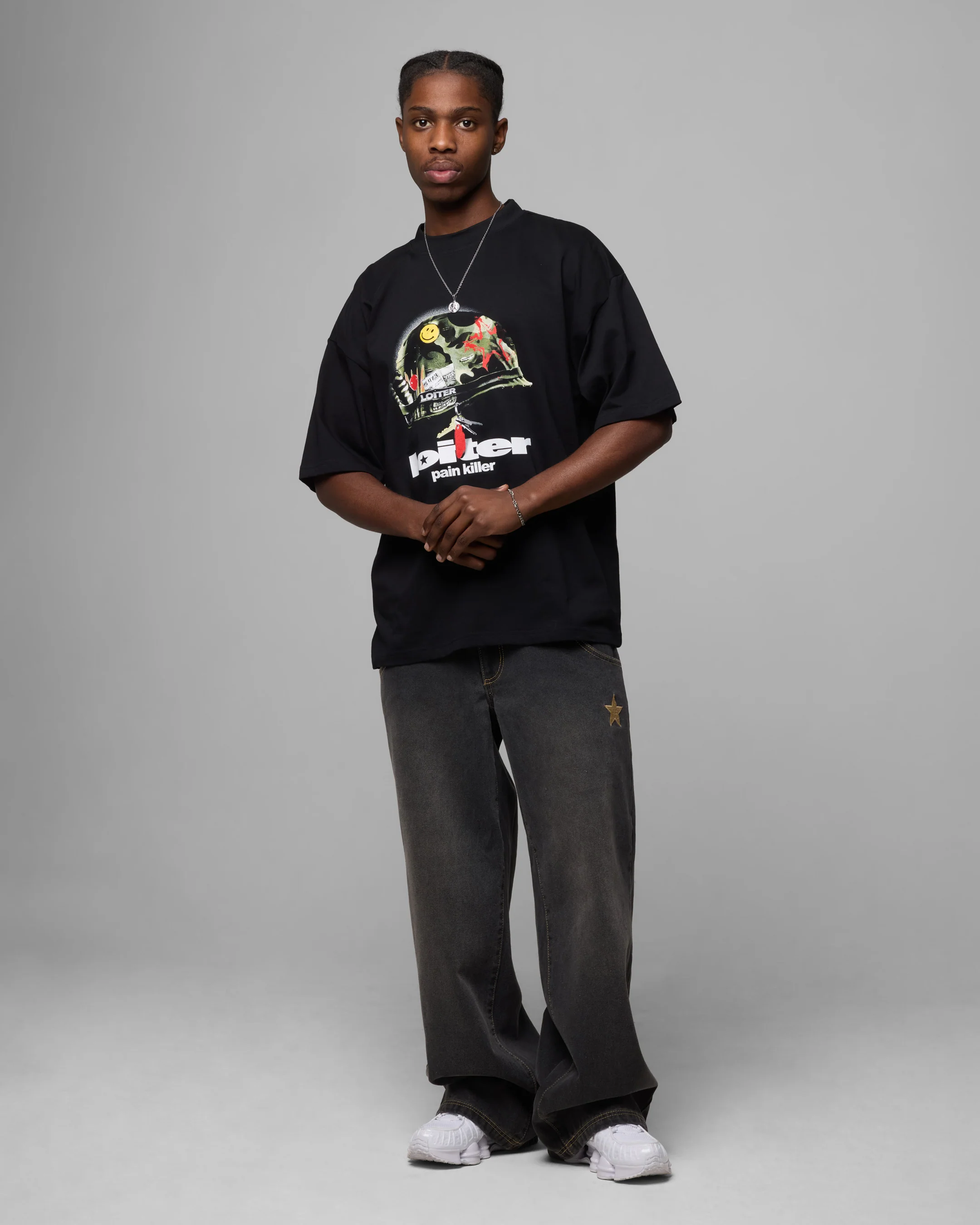 Loiter Pain Killer T-Shirt Black - Image 3