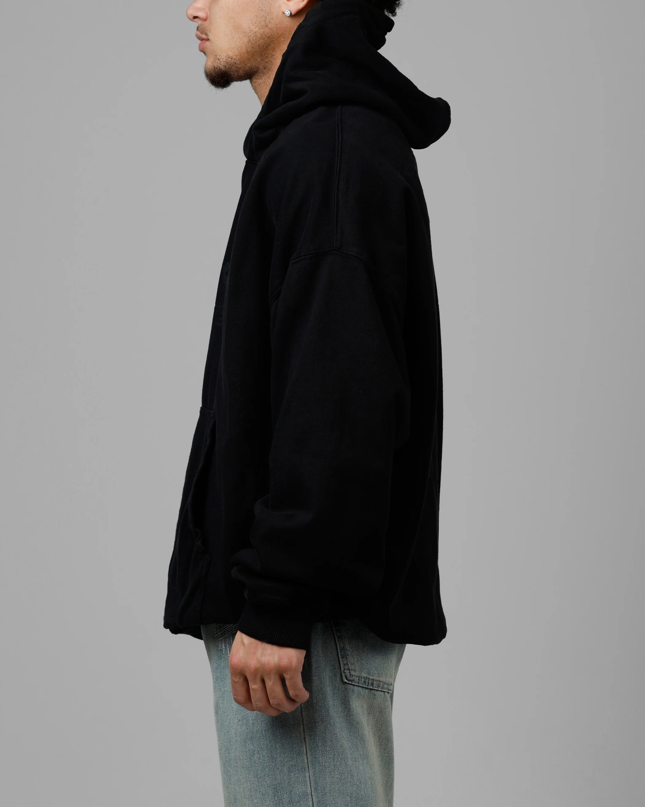 Loiter Pain Premium Hoodie Black - Image 5