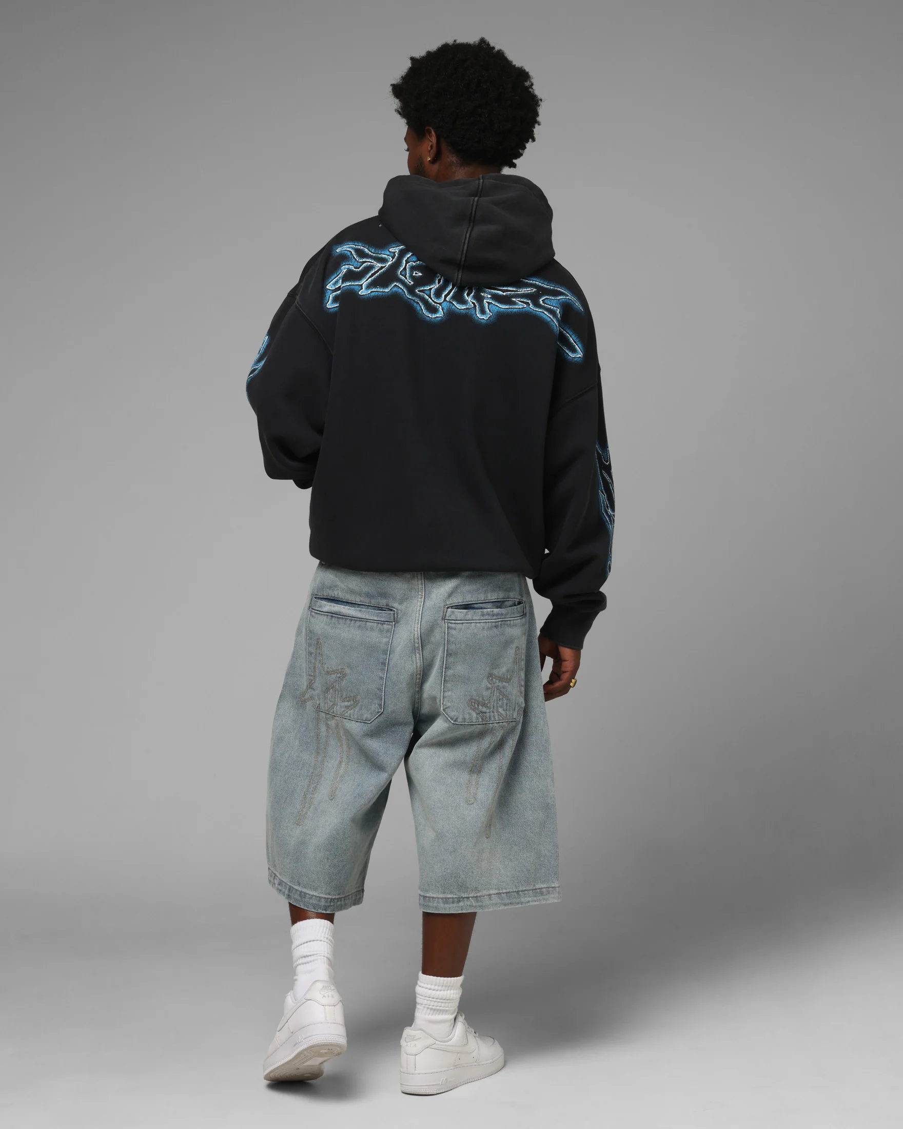 Loiter Panther Airbrush Hoodie Black - Image 4