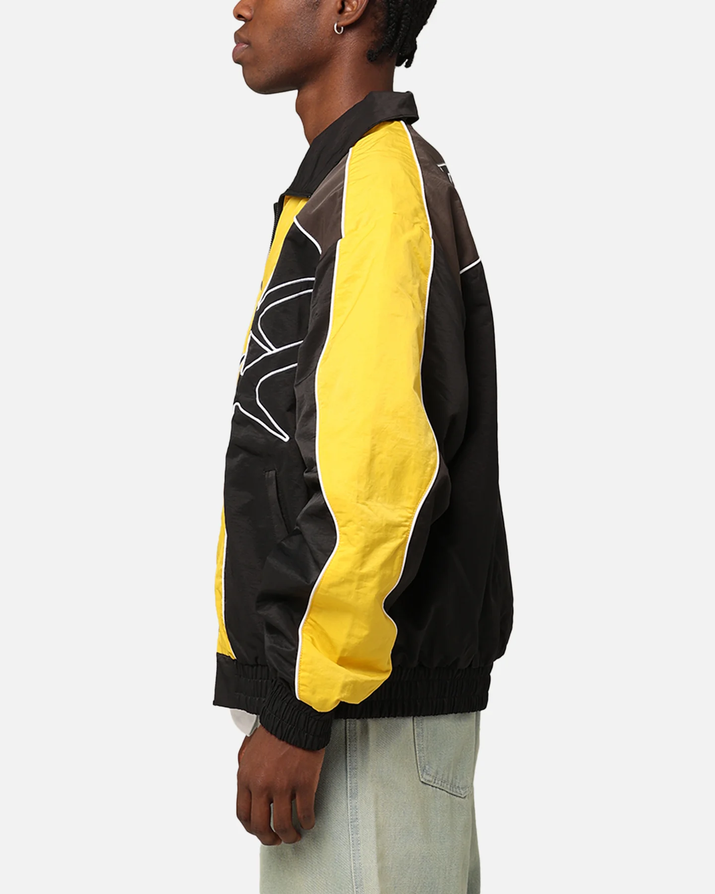 Loiter Paradise Track Jacket Black/Yellow - Image 6