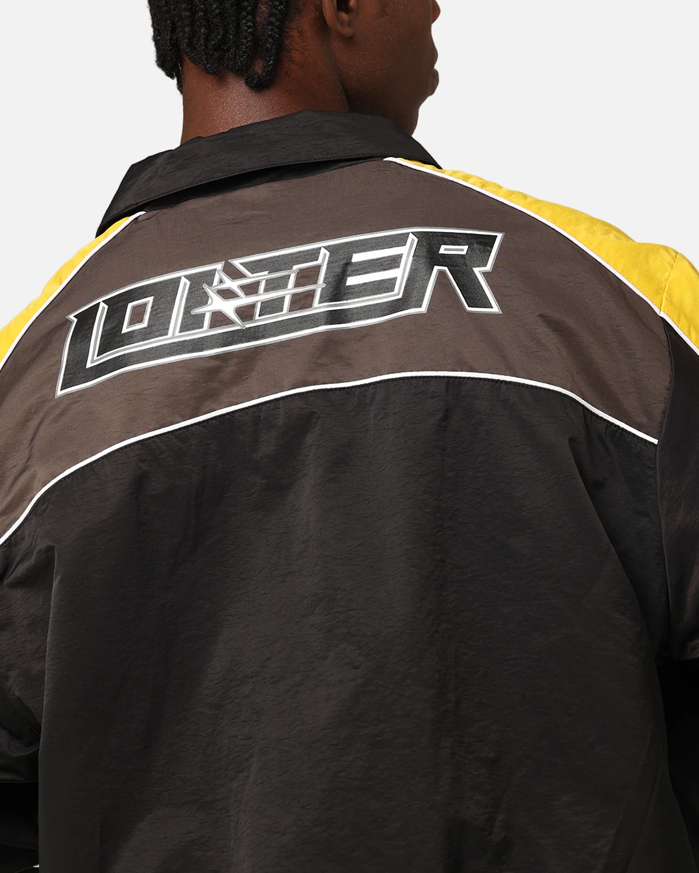 Loiter Paradise Track Jacket Black/Yellow - Image 7