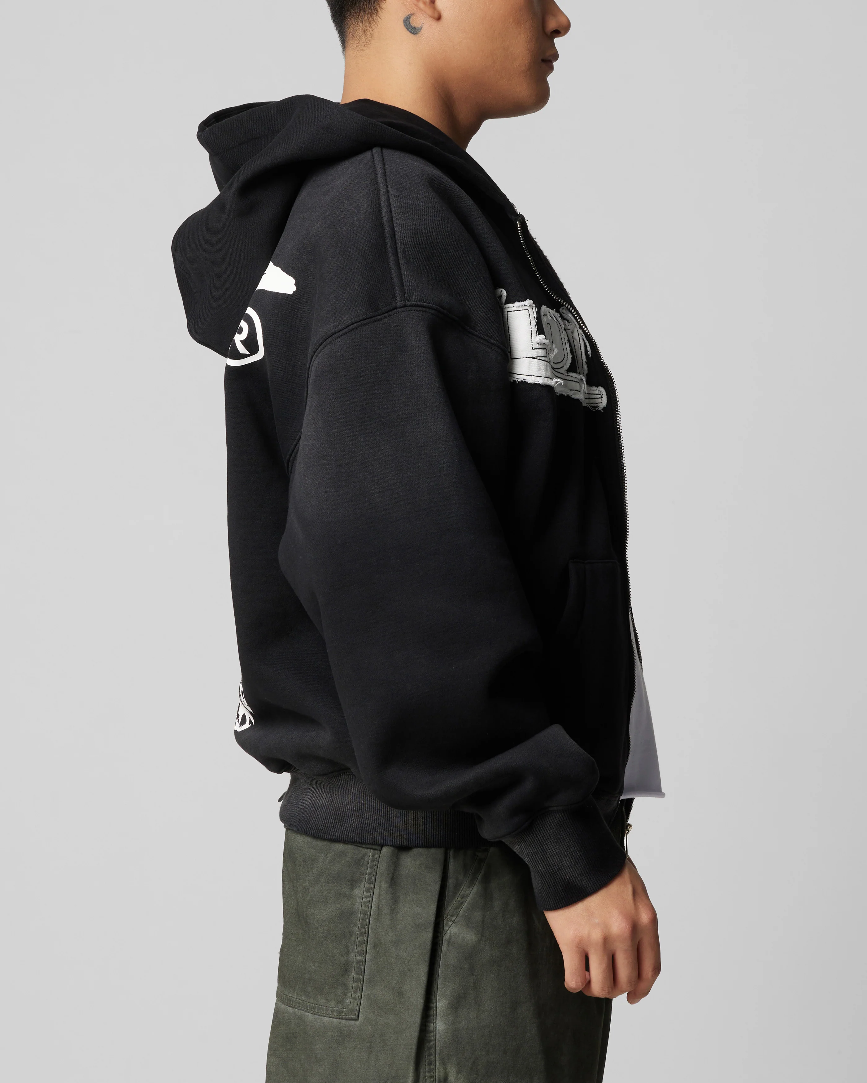 Loiter Peace To Make Zip Hoodie Black - Image 5