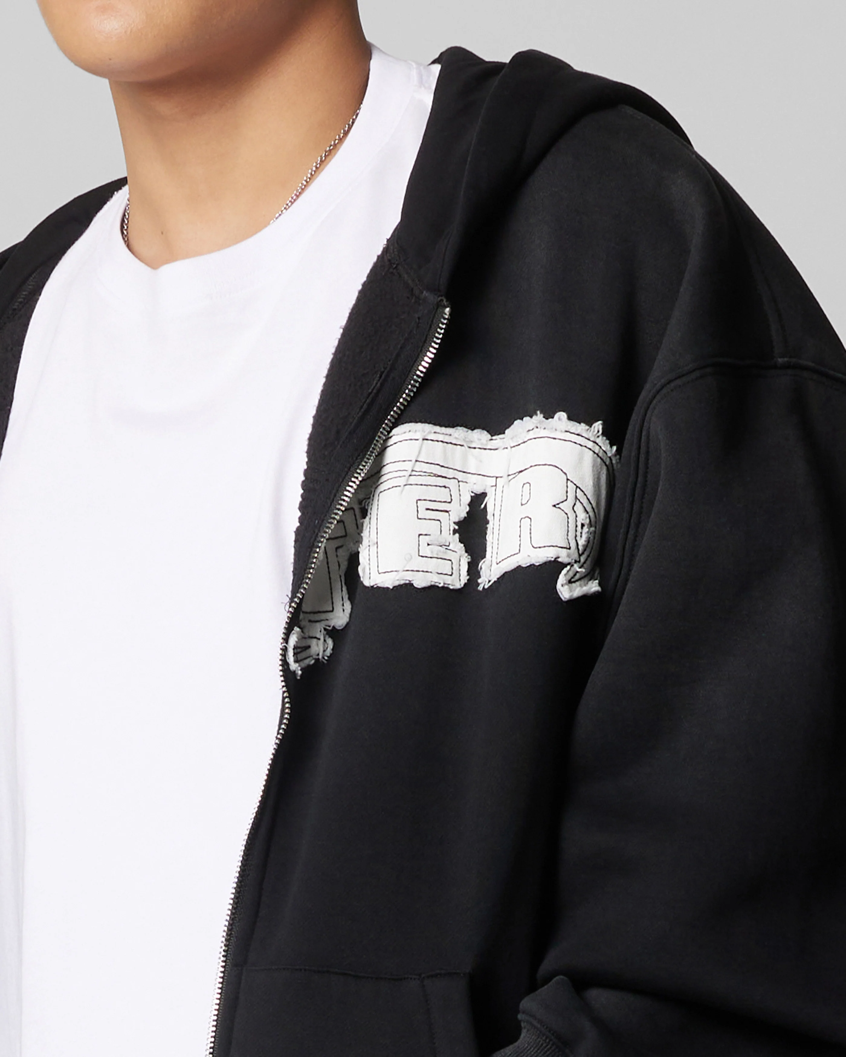 Loiter Peace To Make Zip Hoodie Black - Image 8