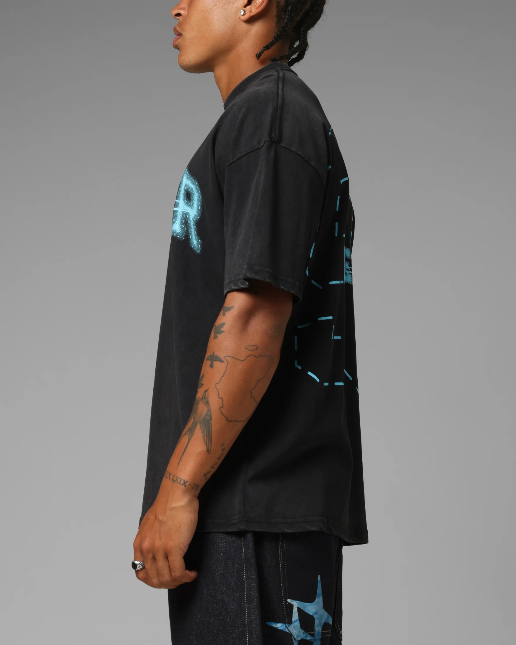 Loiter Phanton 98 T-Shirt Black Acidwash - Image 6