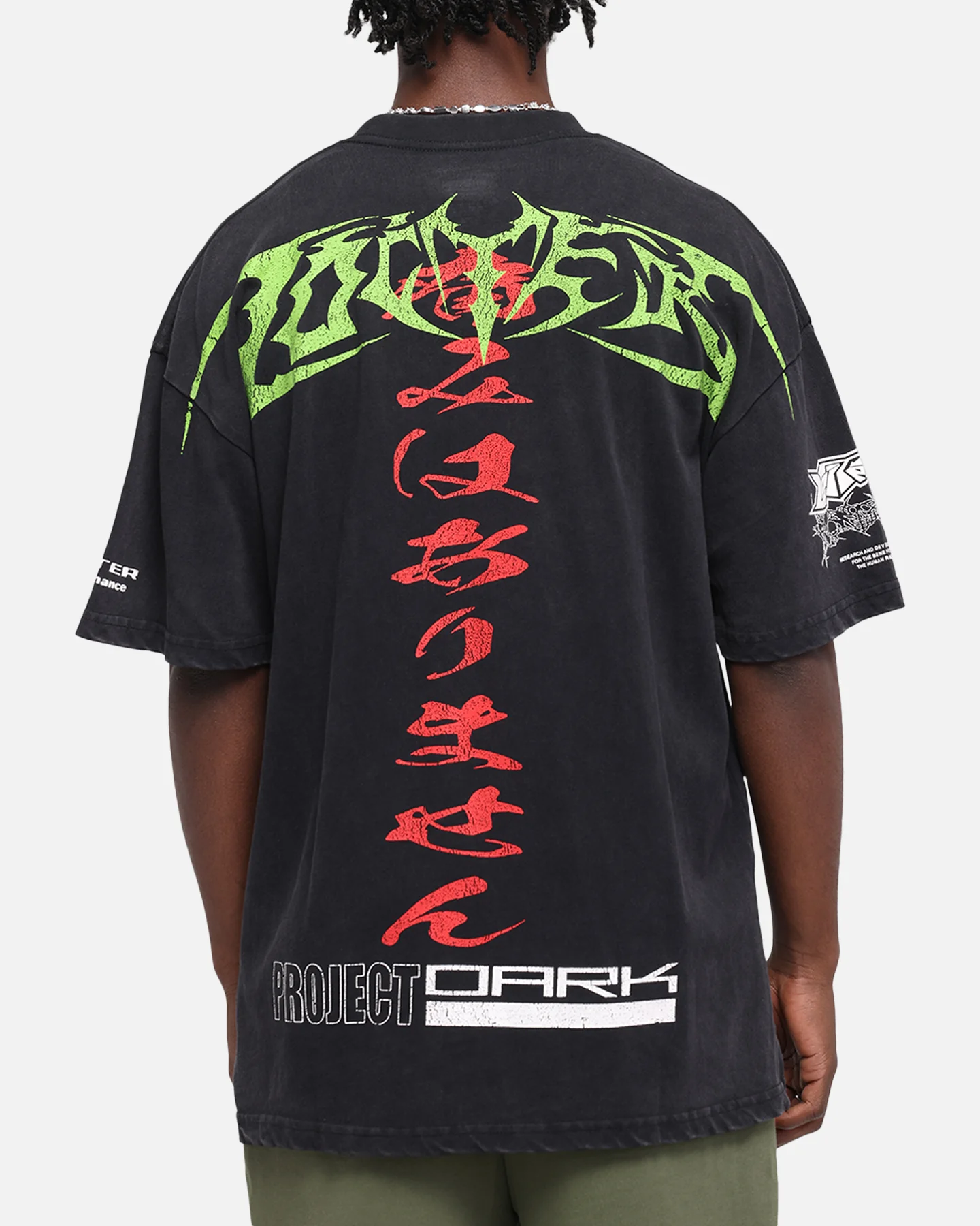 Loiter Project Dark Vintage T-Shirt Black Acidwash - Image 2