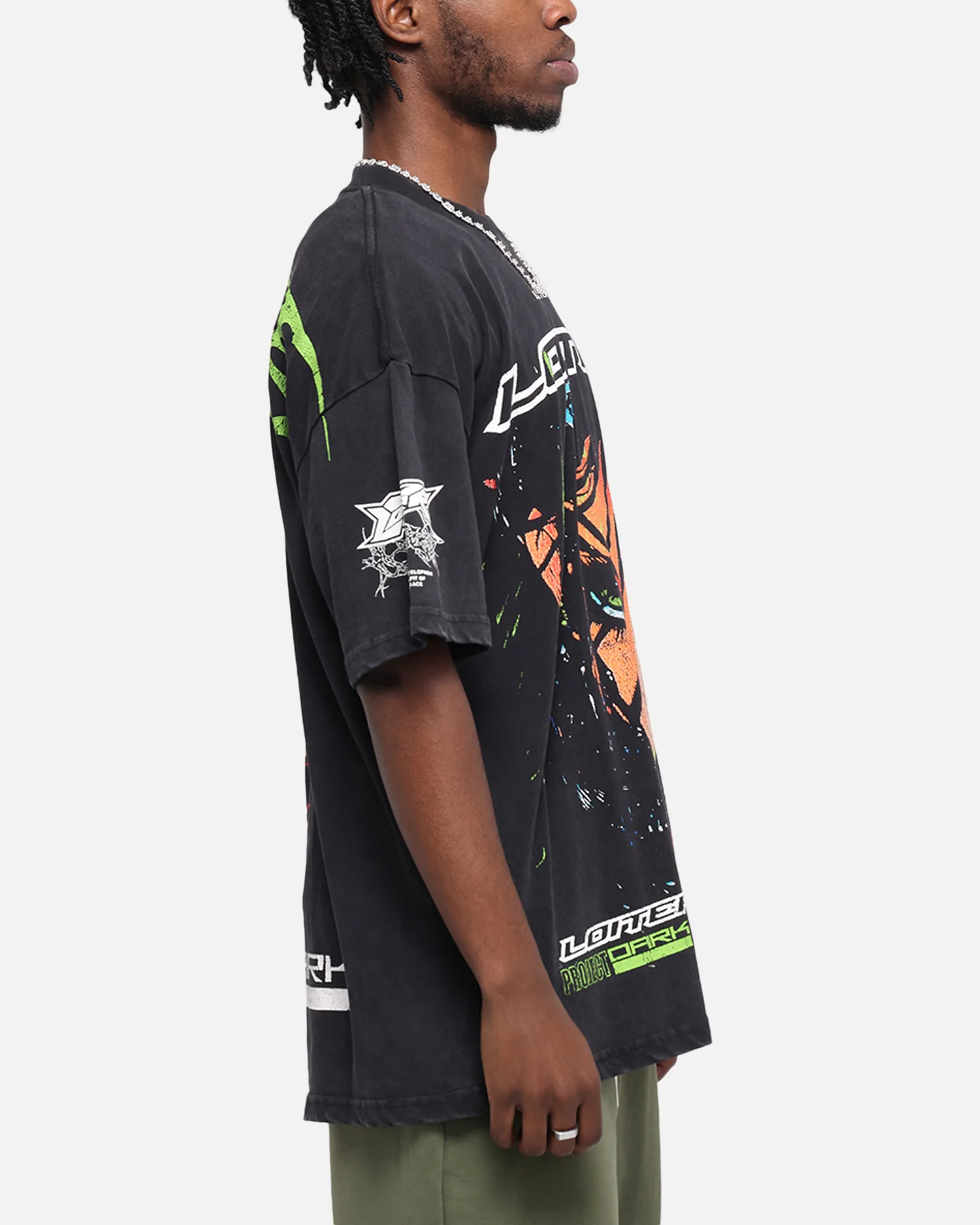 Loiter Project Dark Vintage T-Shirt Black Acidwash - Image 5