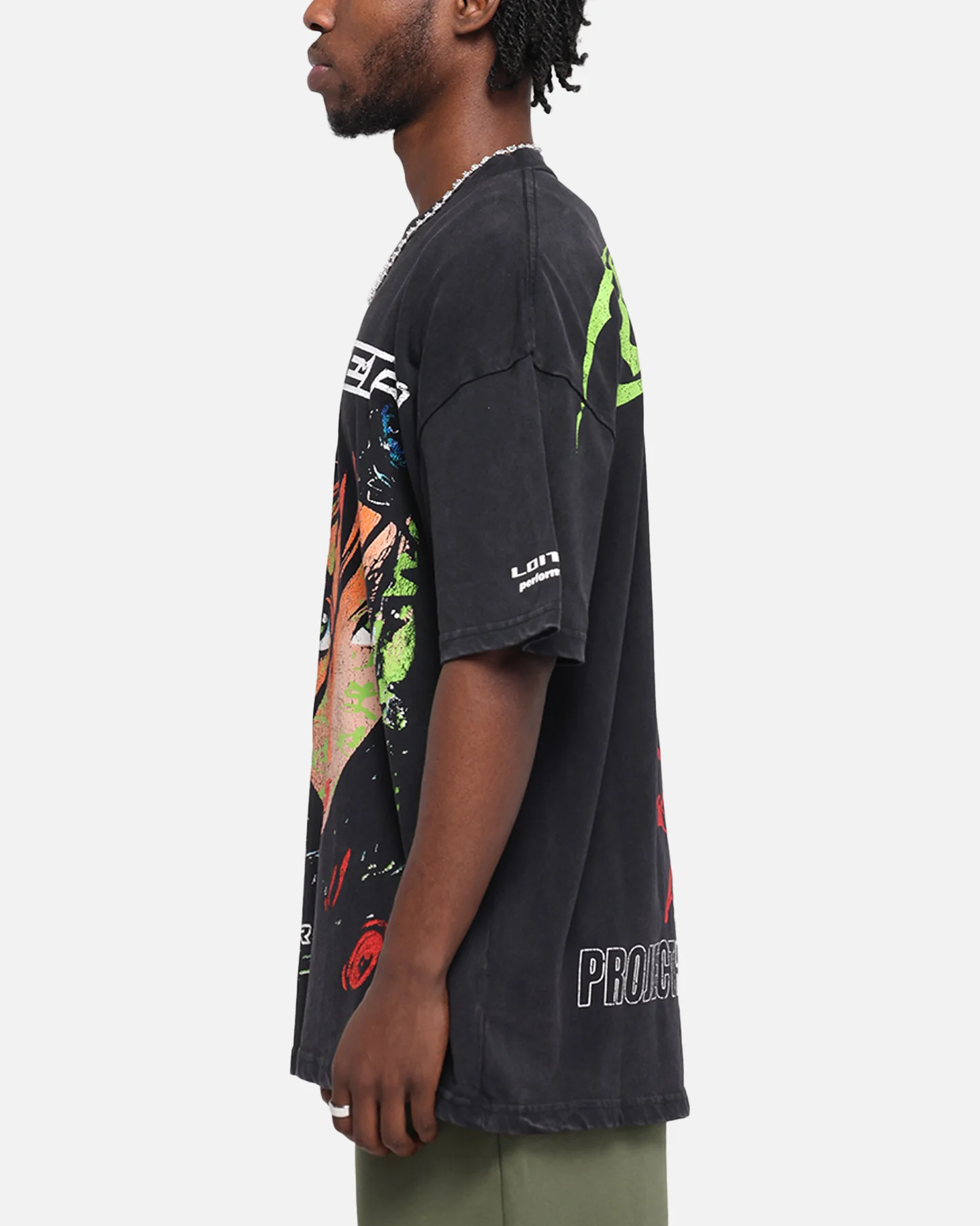 Loiter Project Dark Vintage T-Shirt Black Acidwash - Image 6
