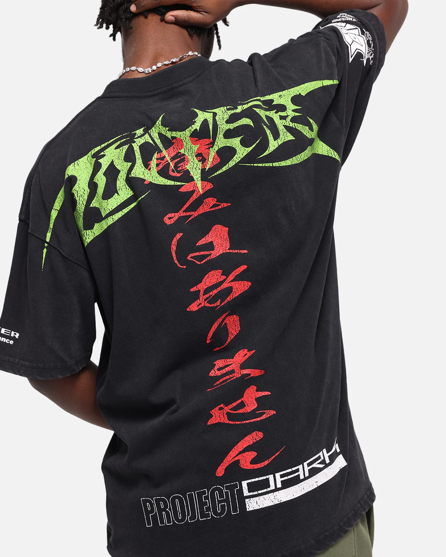 Loiter Project Dark Vintage T-Shirt Black Acidwash - Image 8