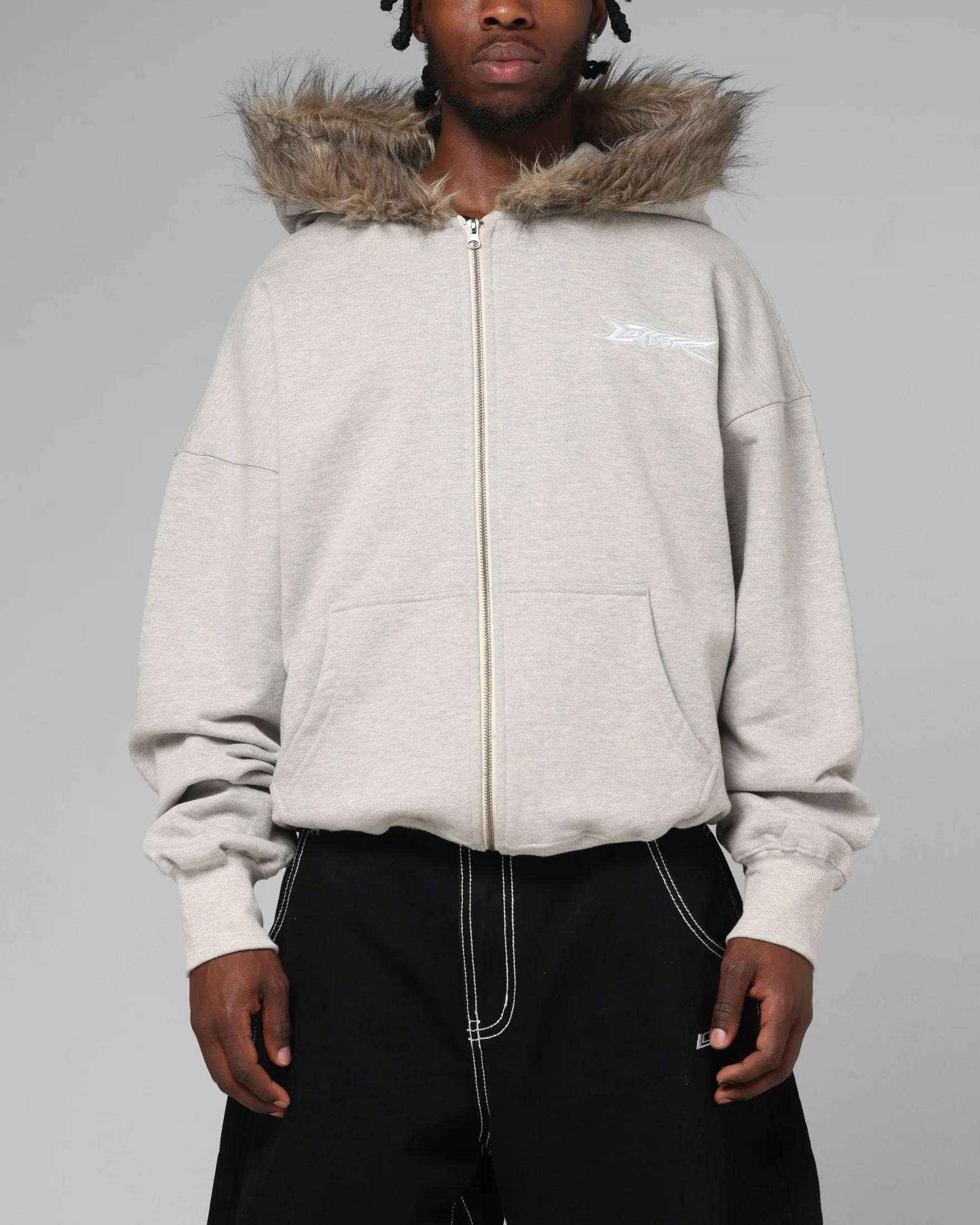 Loiter Purity Zip Hoodie Grey - Image 2