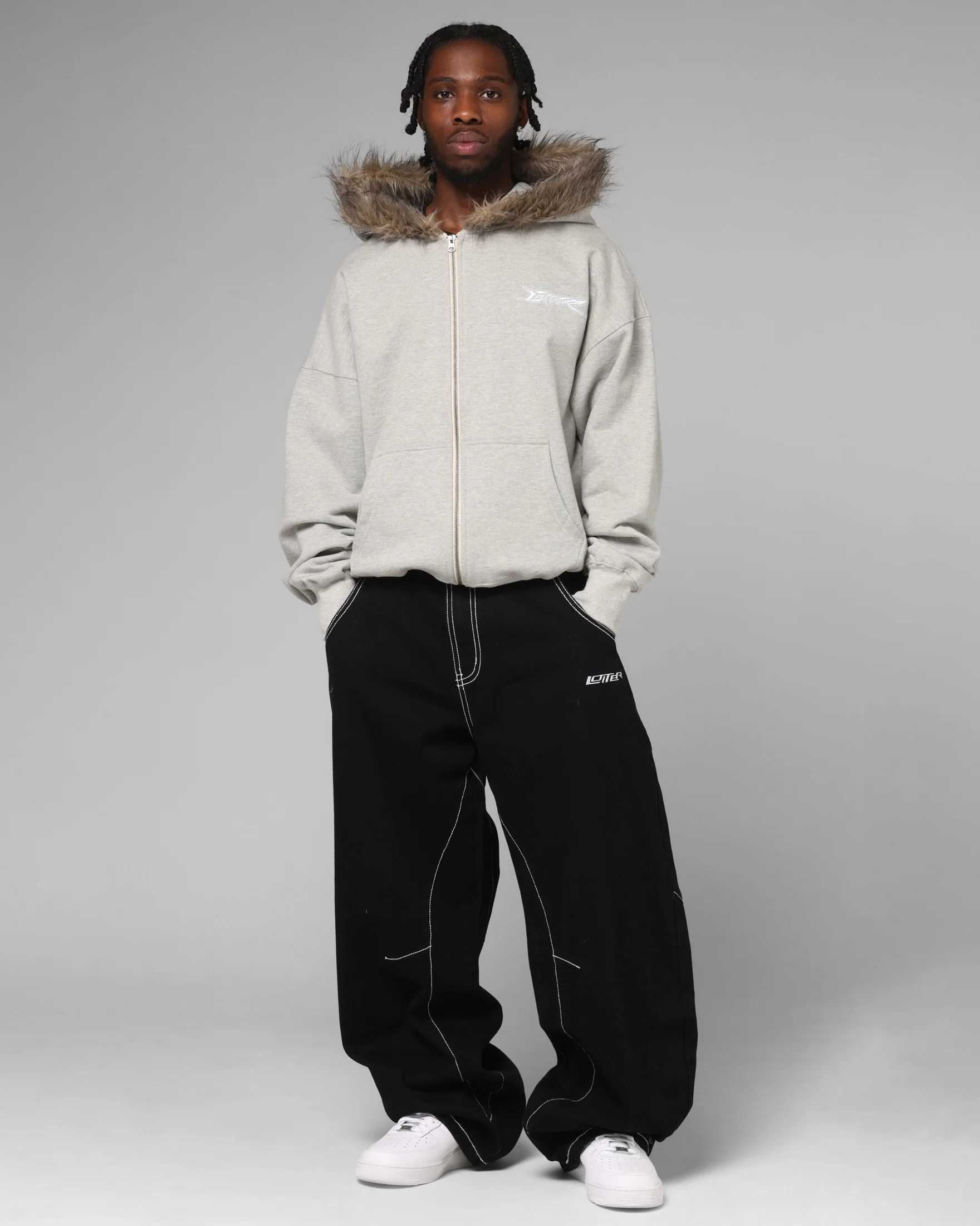 Loiter Purity Zip Hoodie Grey - Image 4