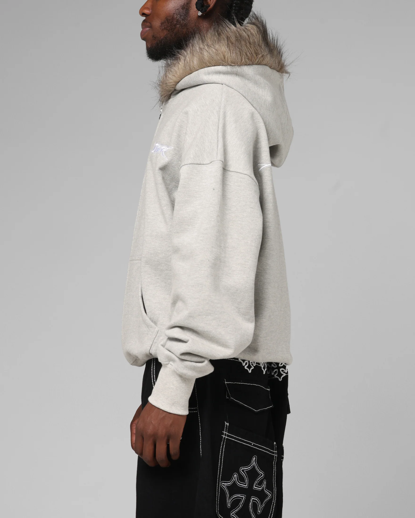Loiter Purity Zip Hoodie Grey - Image 6
