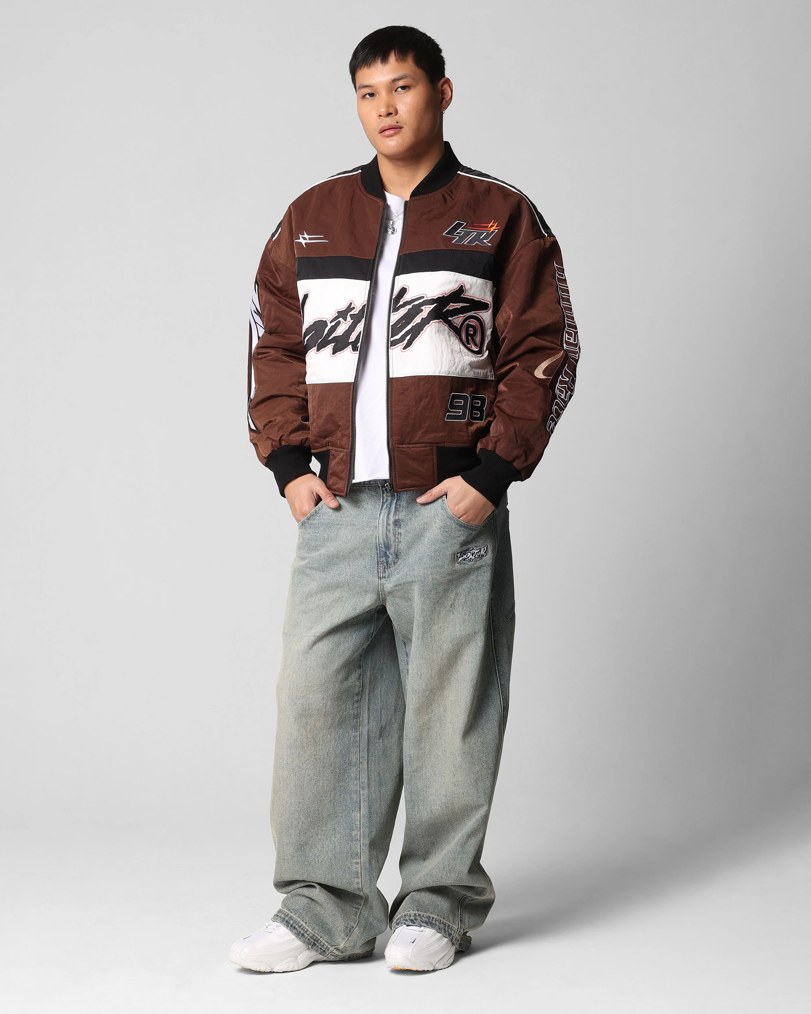 Loiter Racer Motor Jacket Brown - Image 3