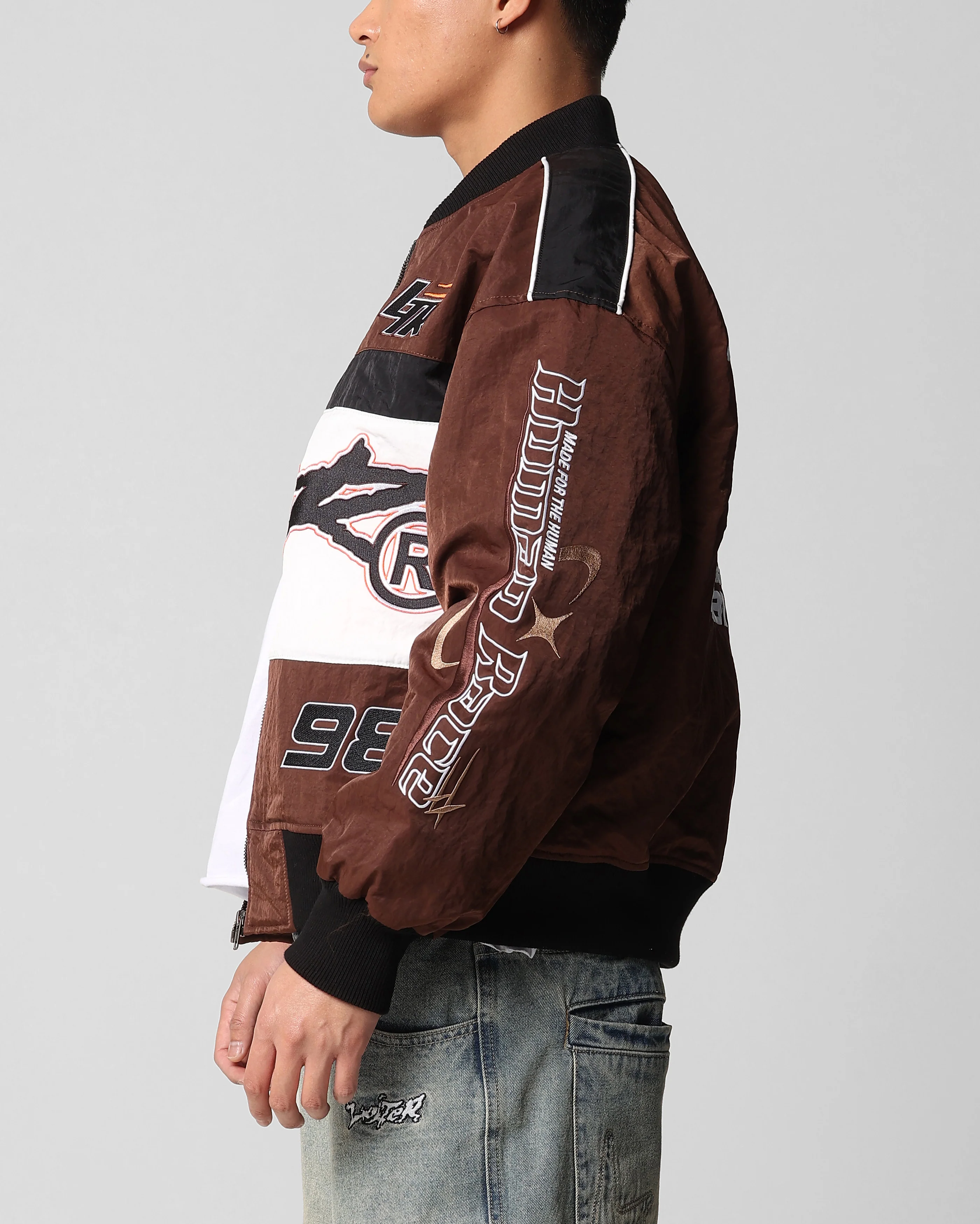 Loiter Racer Motor Jacket Brown - Image 6