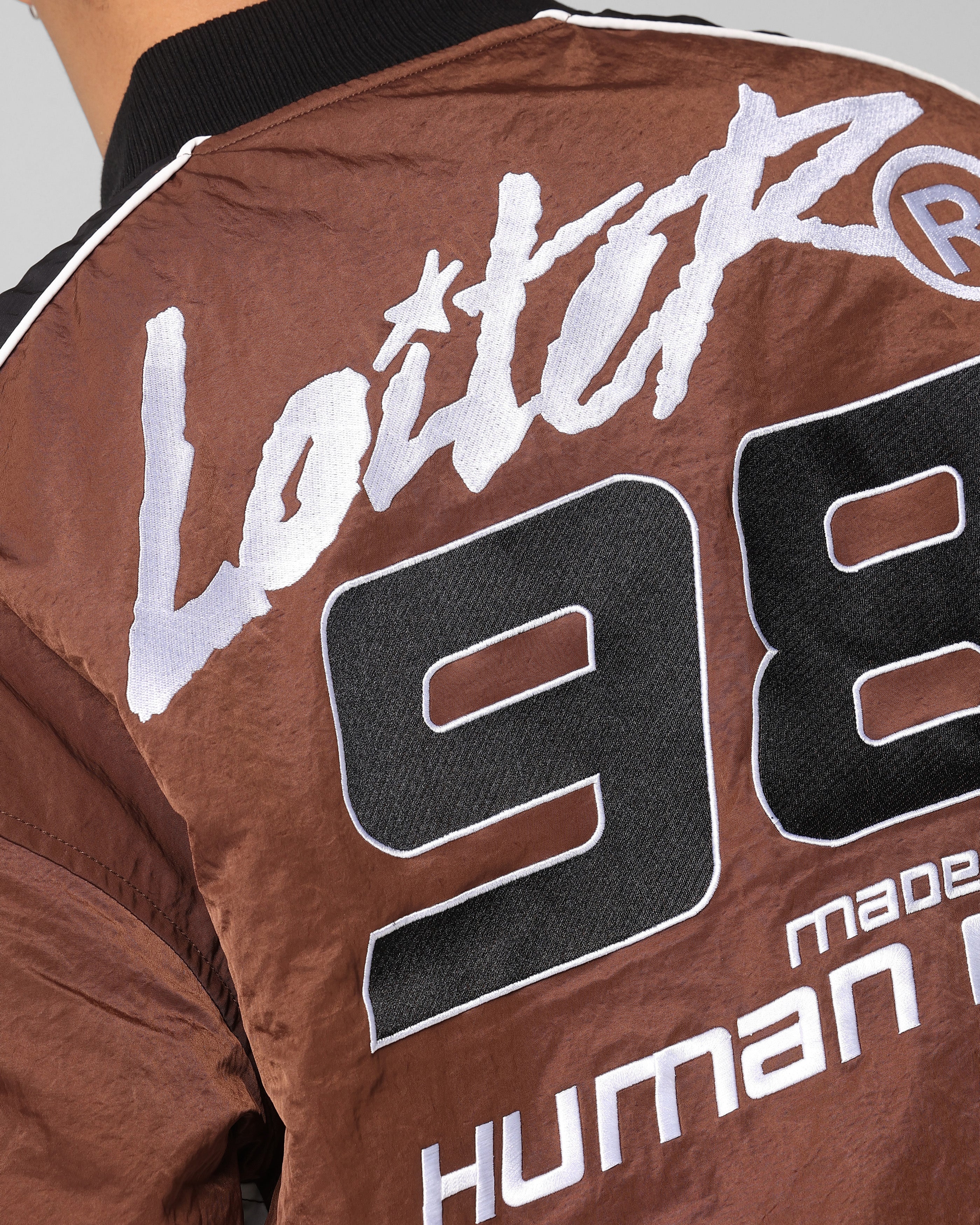 Loiter Racer Motor Jacket Brown - Image 8