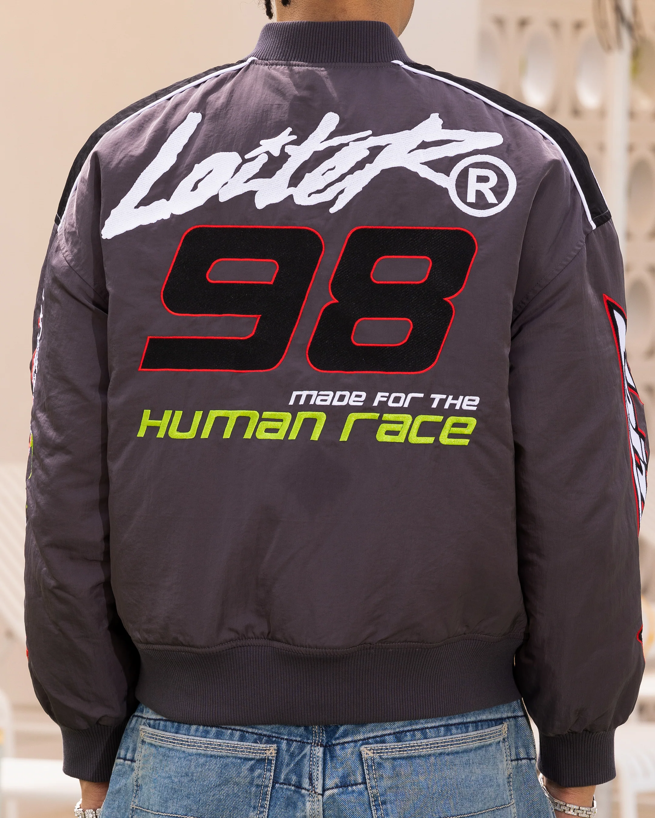 Loiter Racer Motor Jacket Charcoal - Image 5