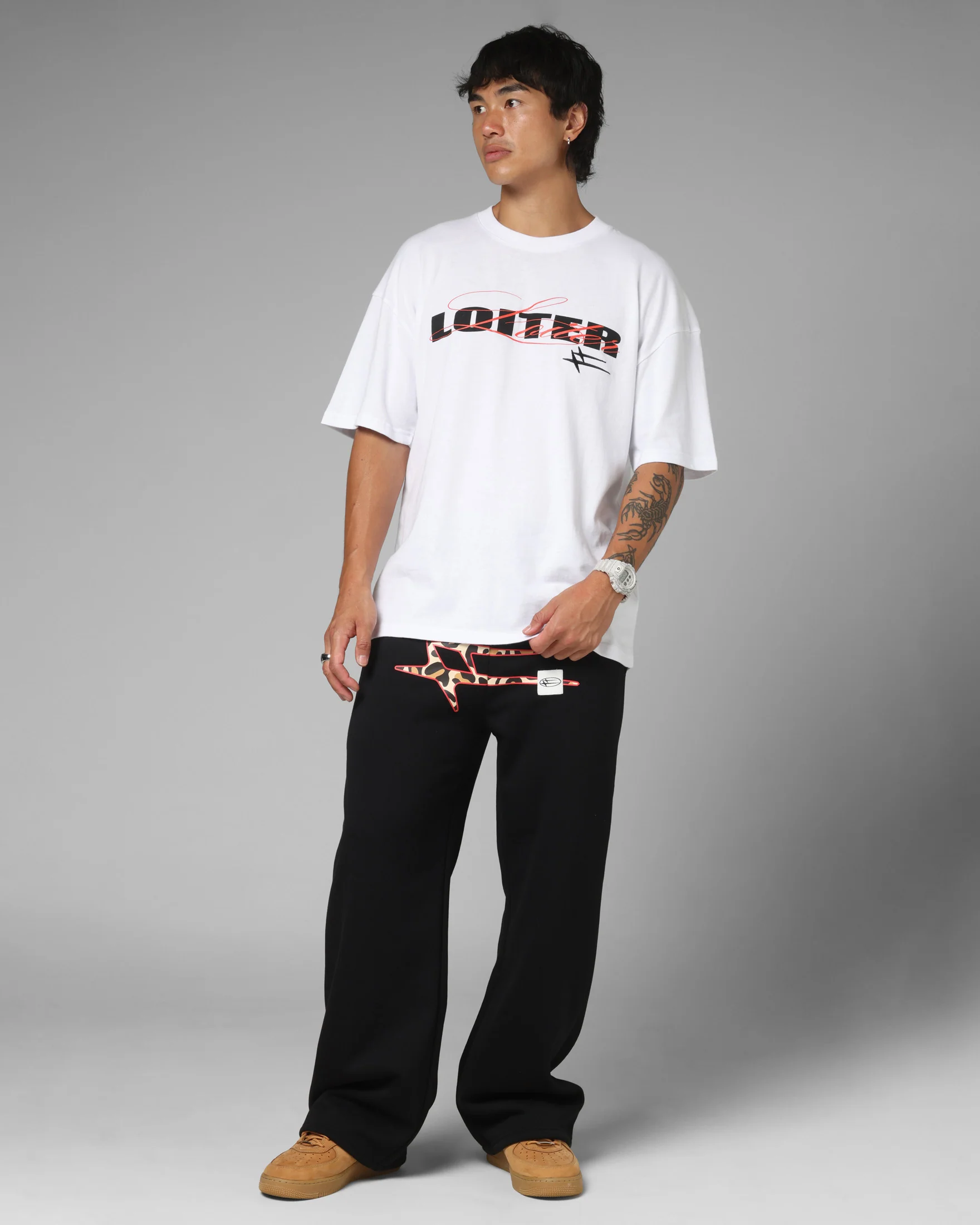 Loiter Redline T-Shirt White - Image 3