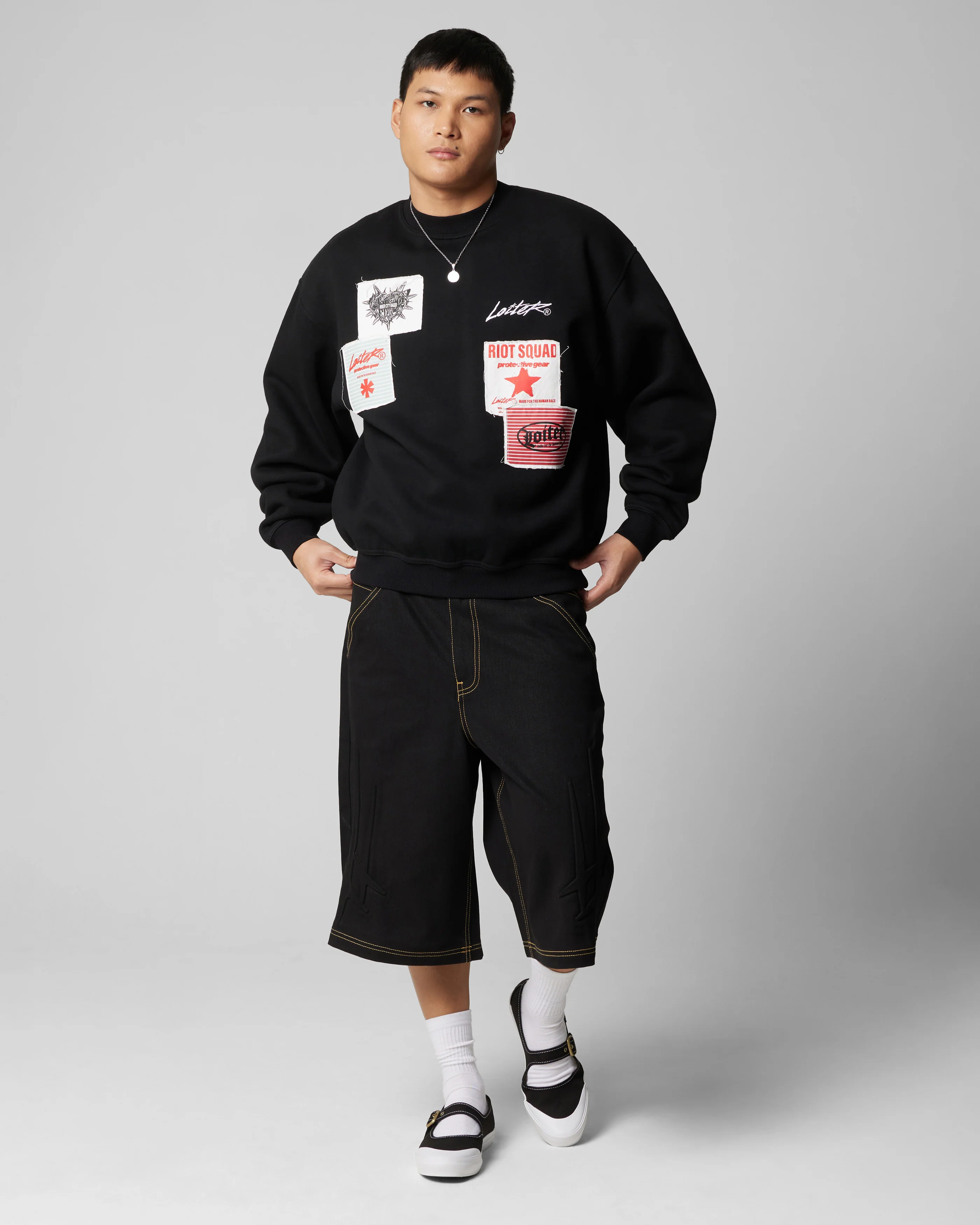 Loiter Riot Crewneck Black - Image 3