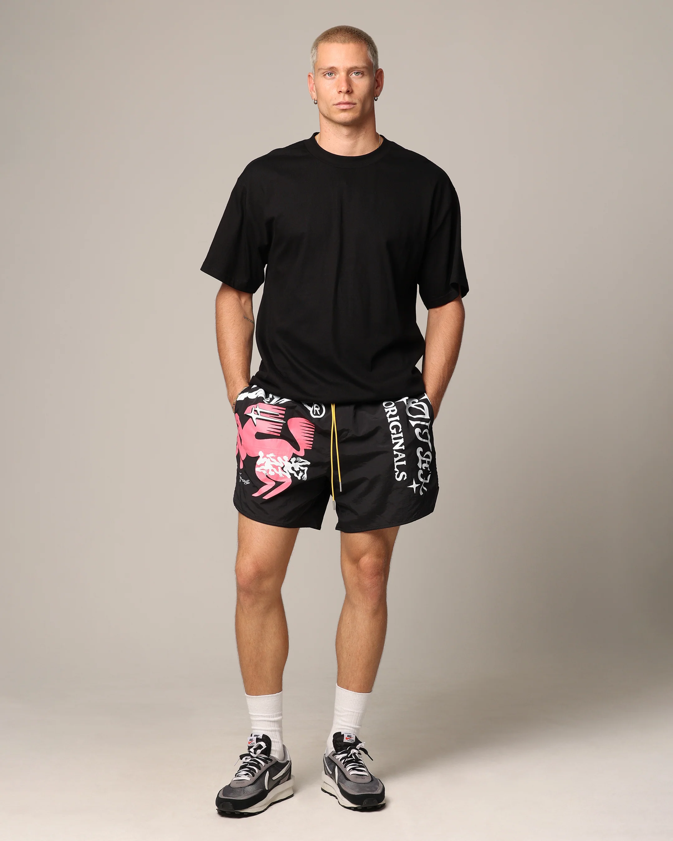 Loiter Rodeo Walk Shorts Black - Image 2